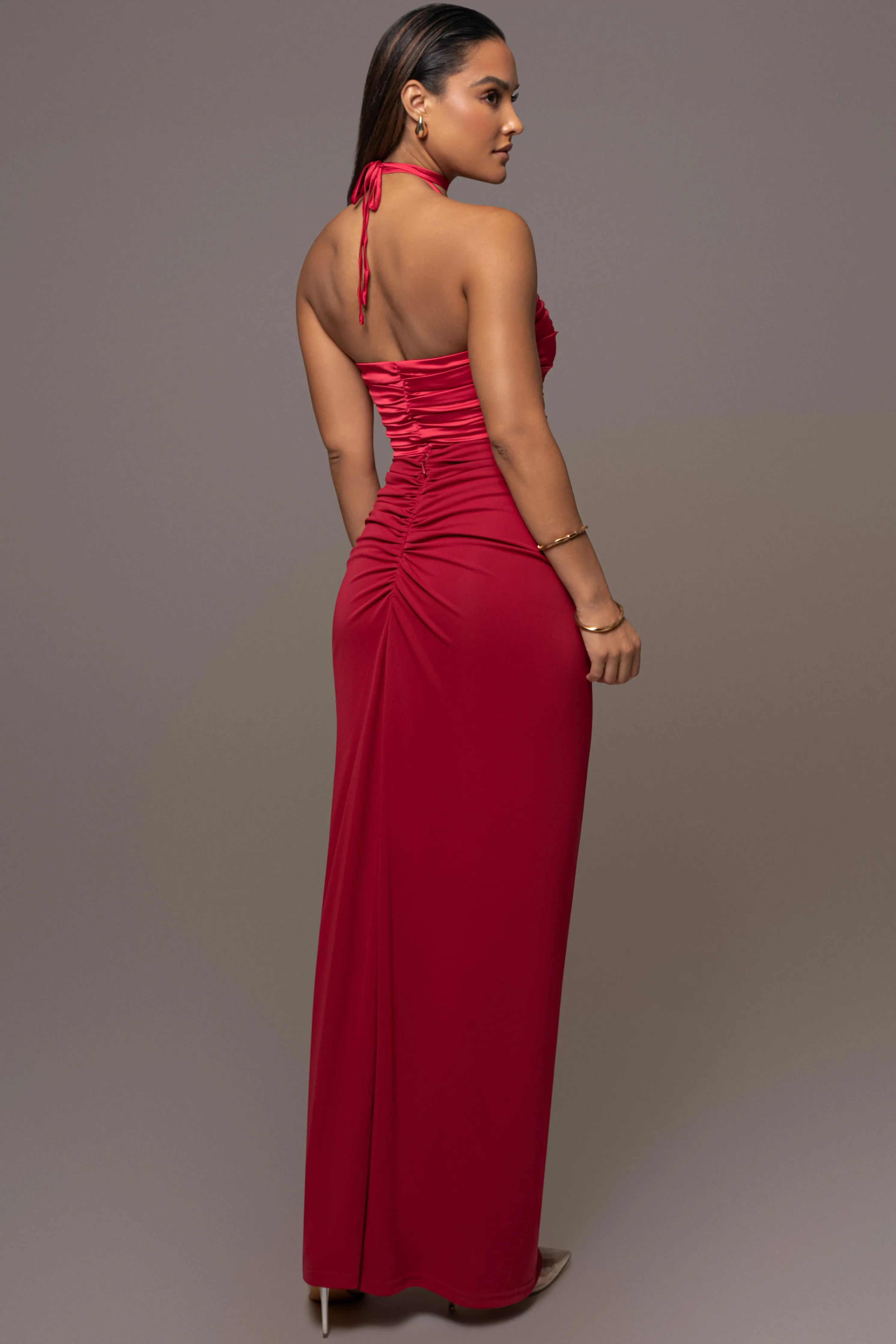 Red Tara Drape Skirt