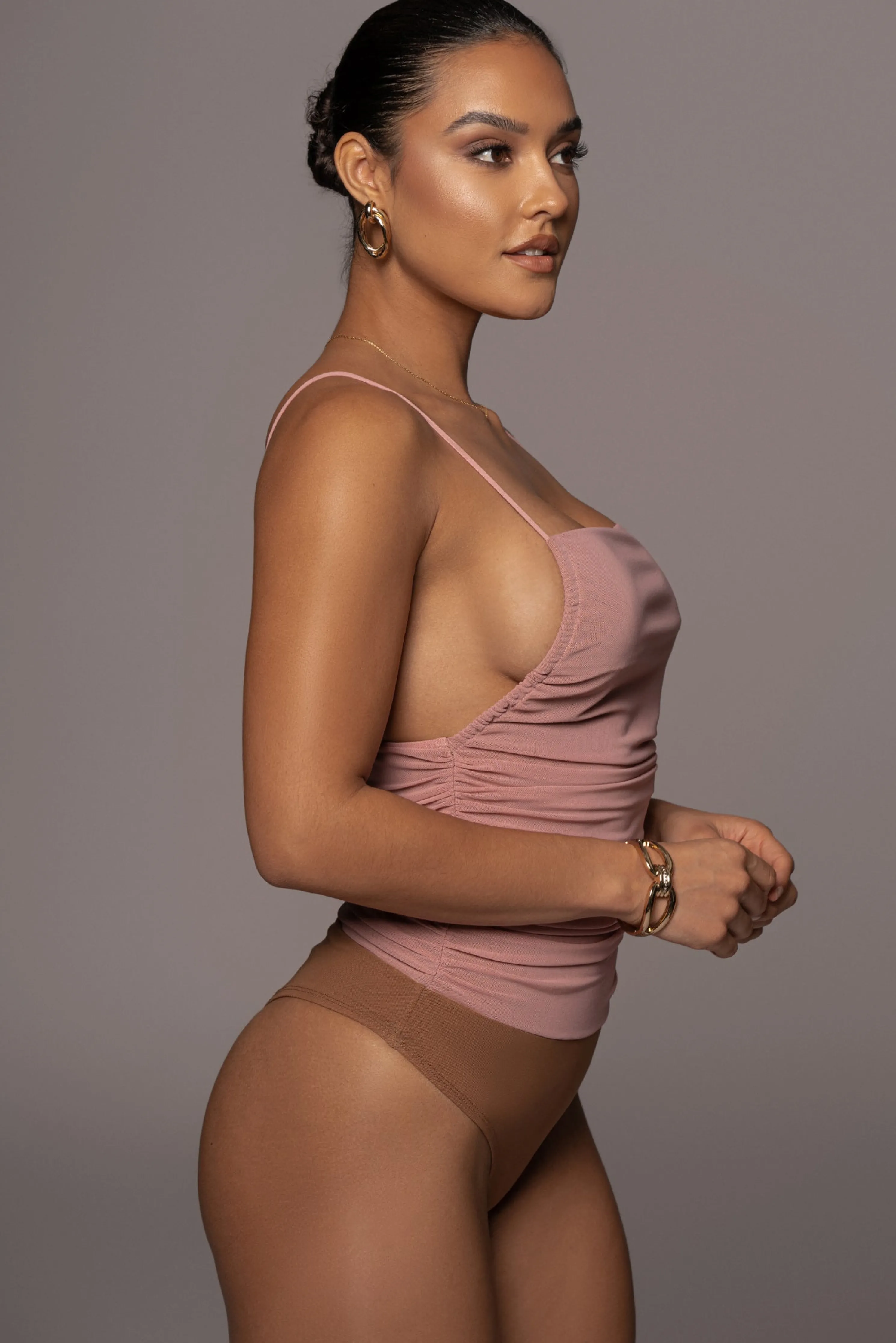 Rose Destrie Ruched Bodysuit