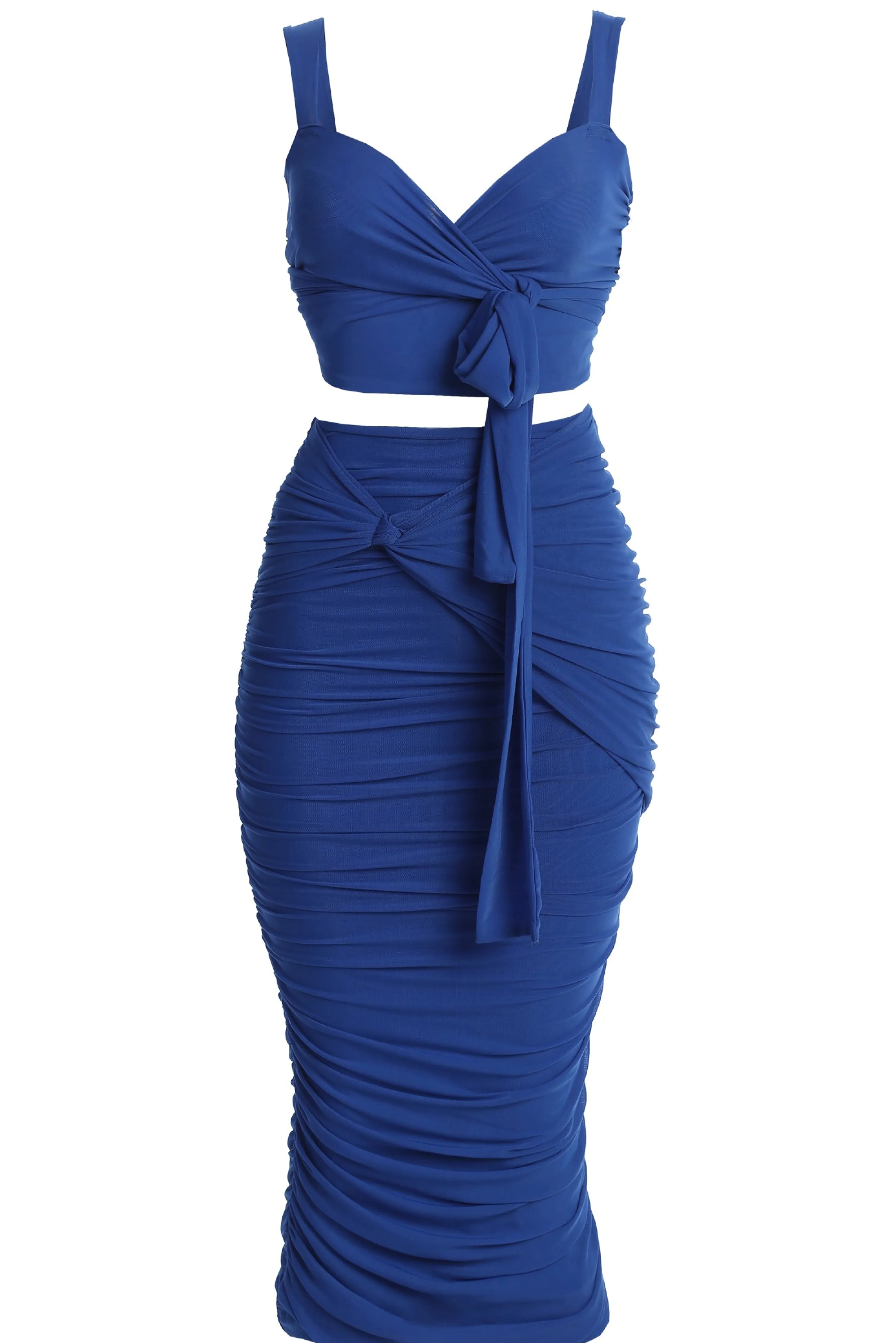 Royal Blue Extend Your Stay Skirt Set