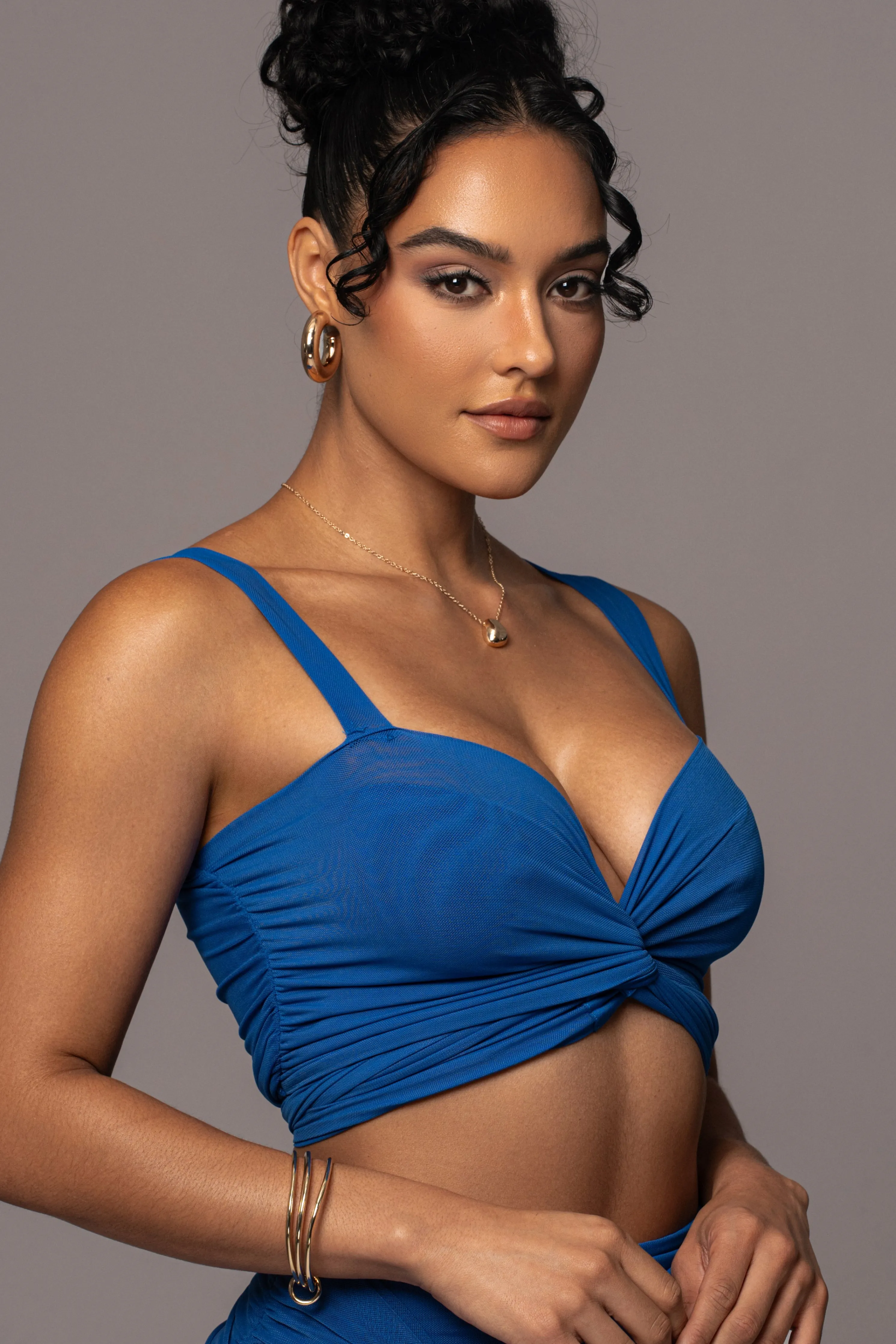 Royal Blue Extend Your Stay Skirt Set