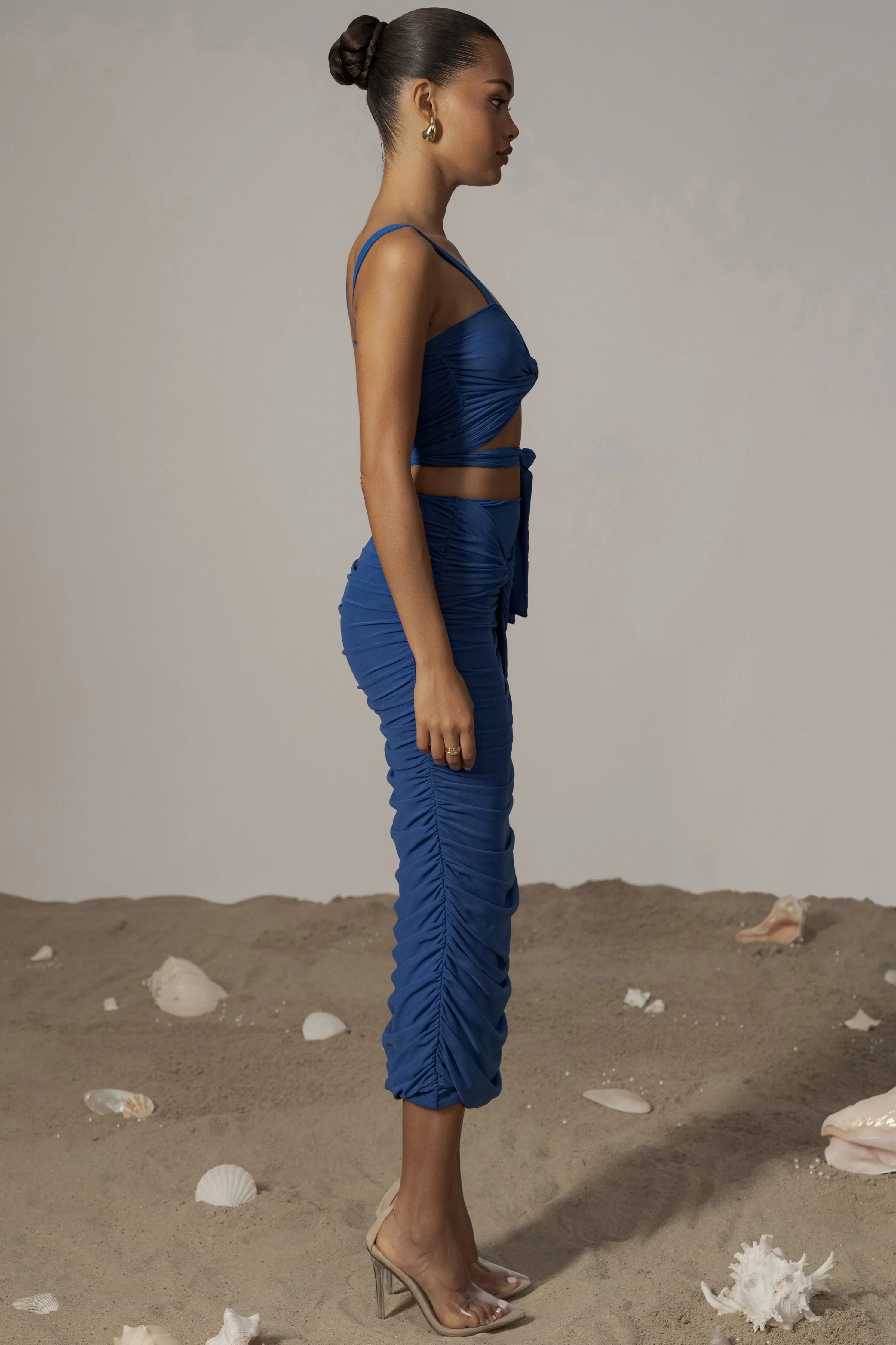 Royal Blue Extend Your Stay Skirt Set