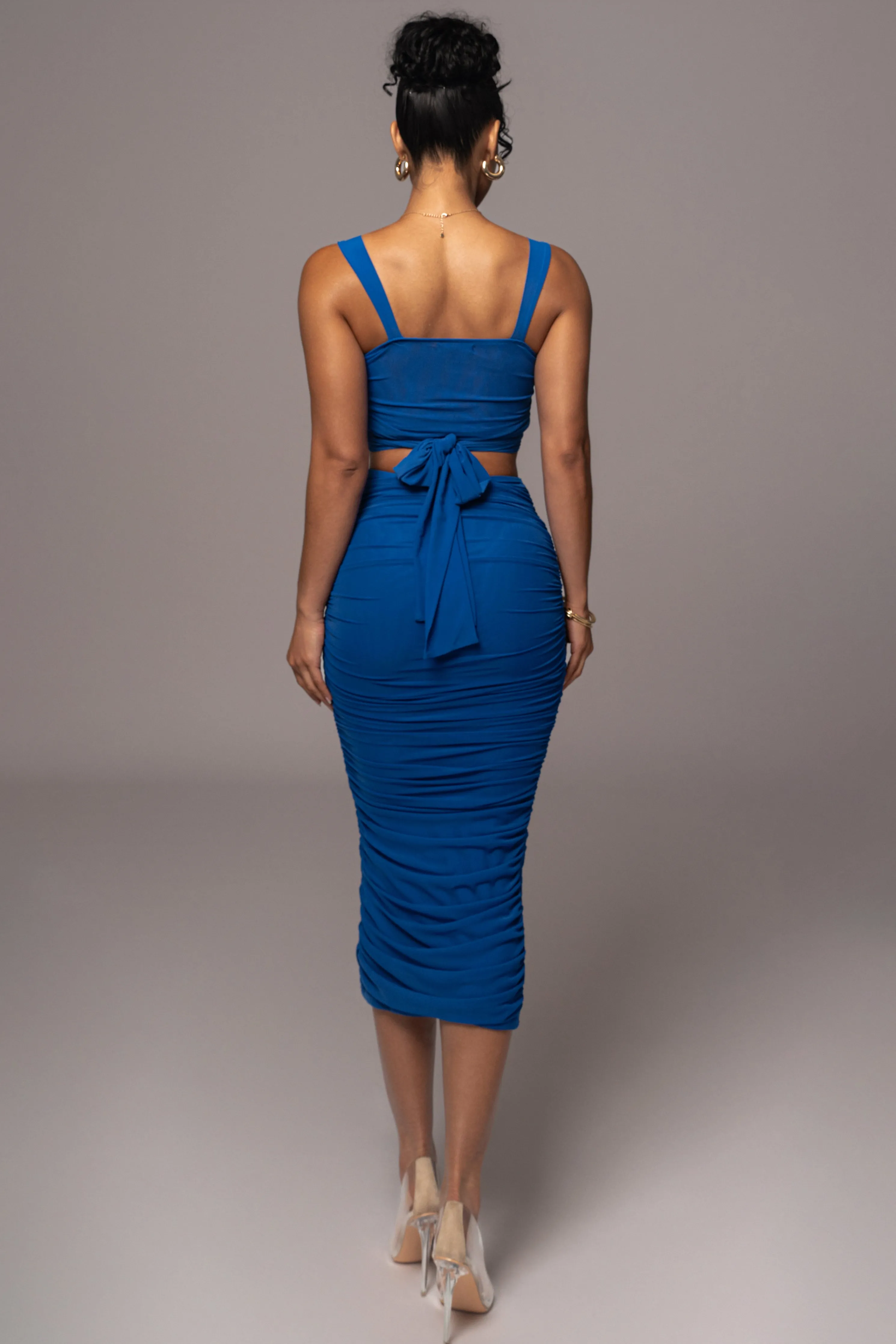 Royal Blue Extend Your Stay Skirt Set