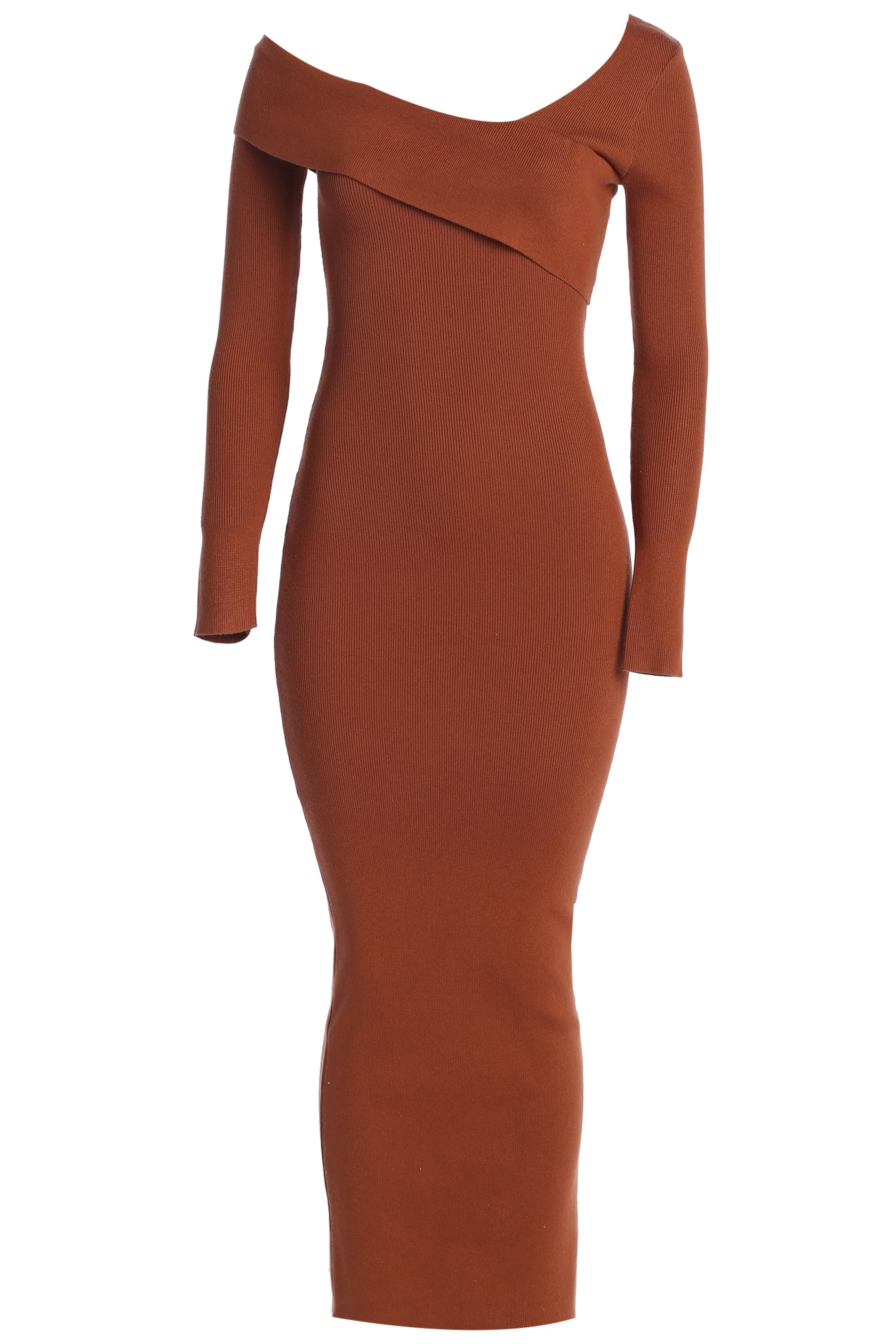 Rust Harper Knit Maxi Dress