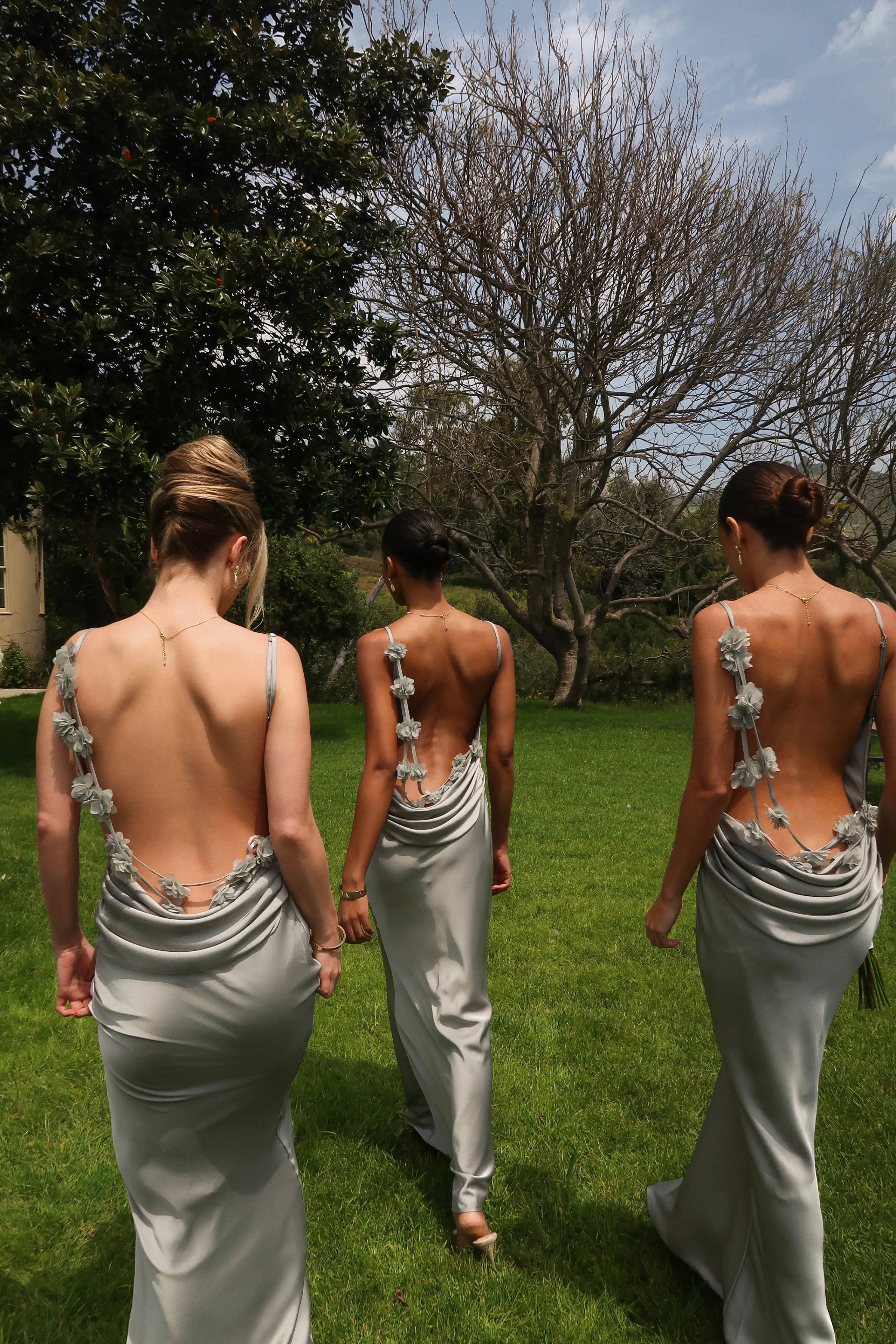 Sage Down The Aisle Satin Gown