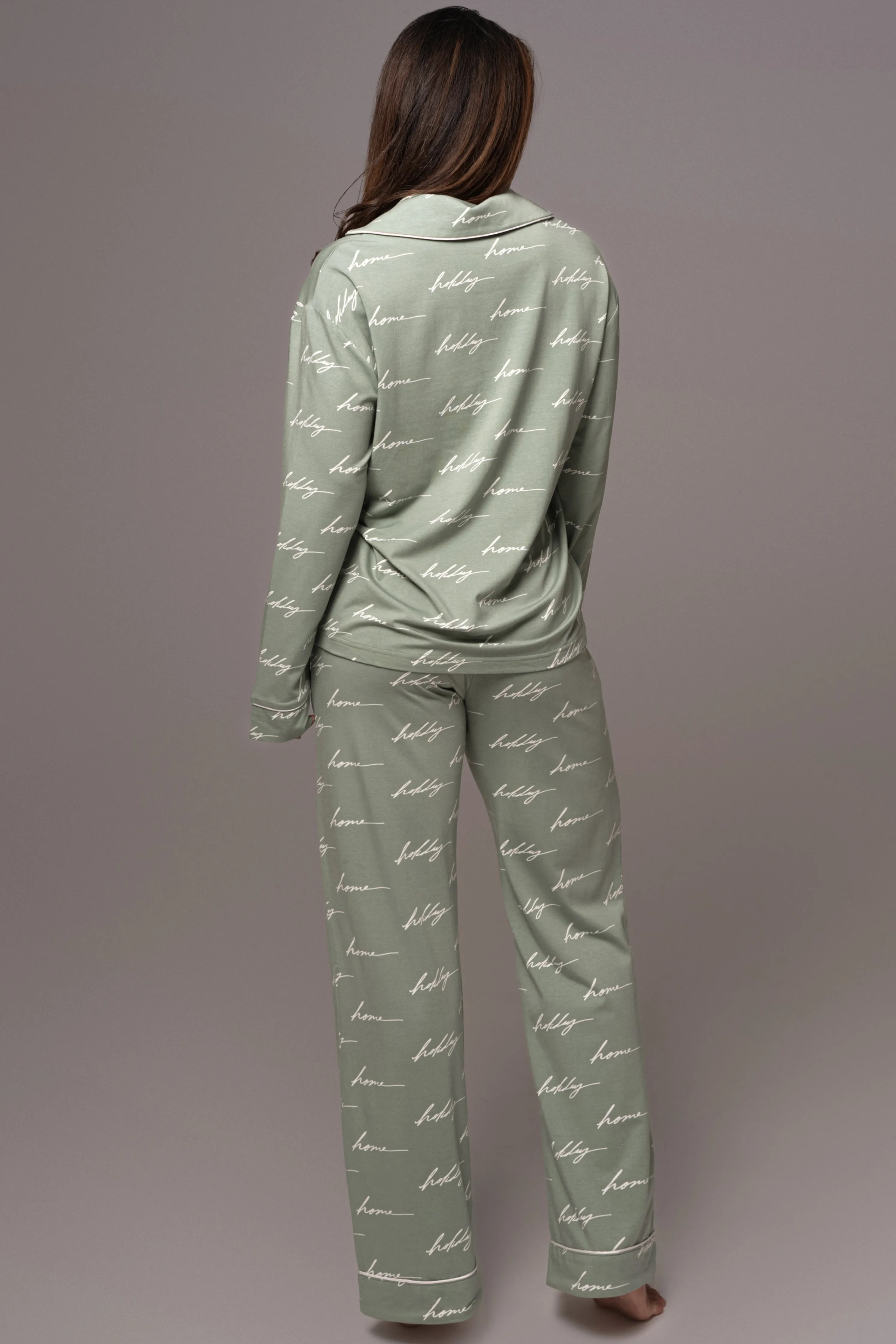 Sage Home For The Holidays Adult Pajama Set