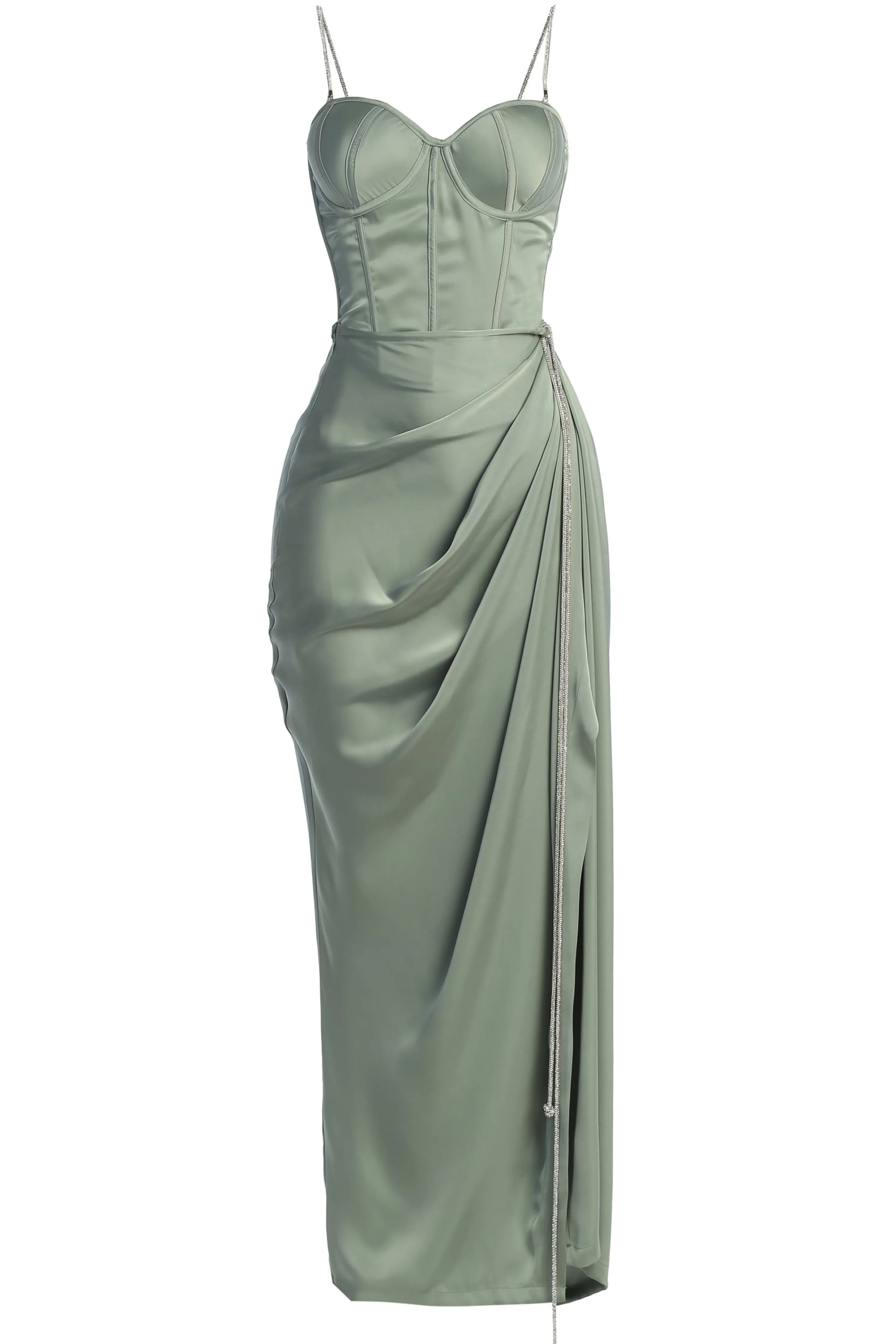 Sage Olea Satin Skirt