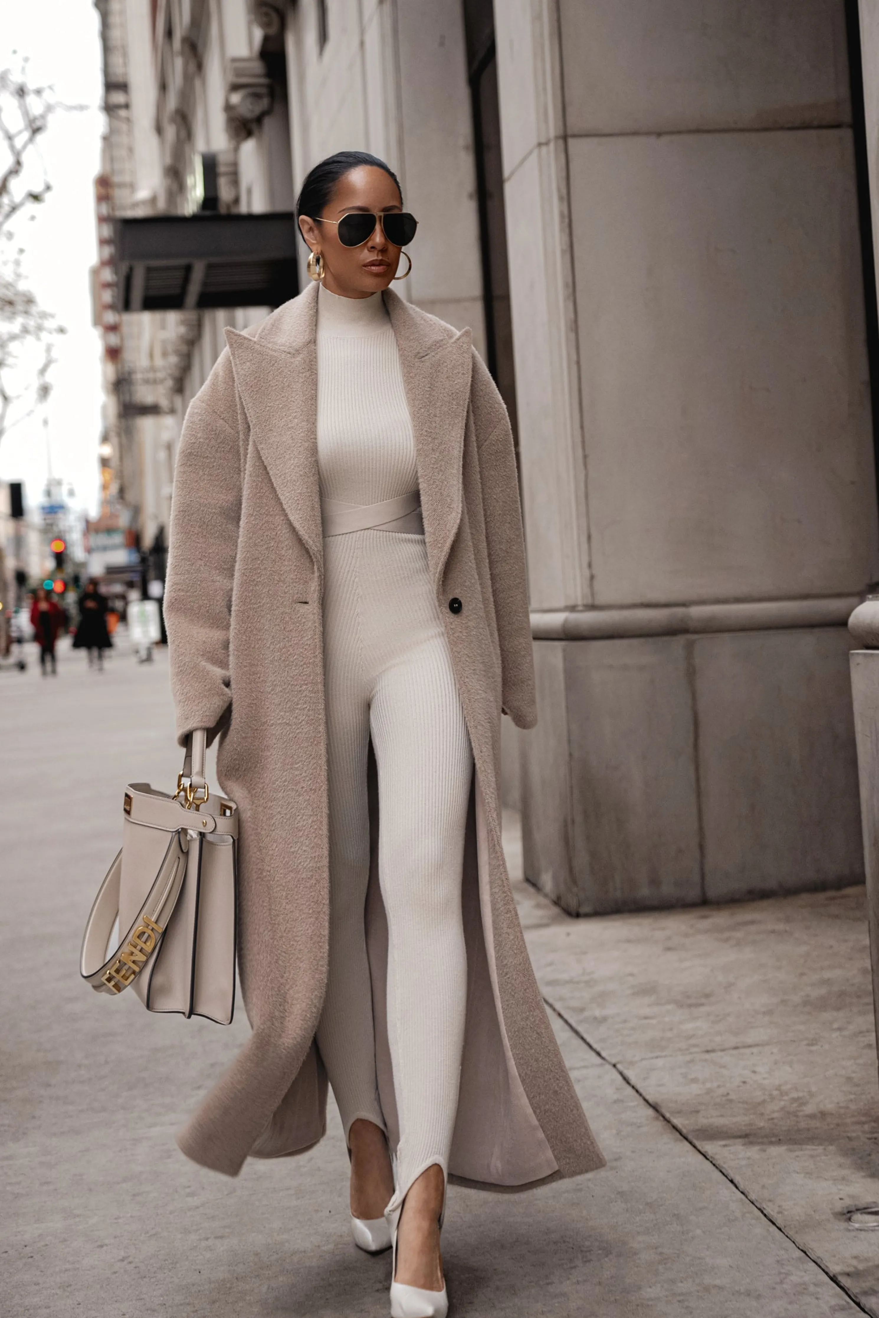 Sand Chelsie Longline Coat