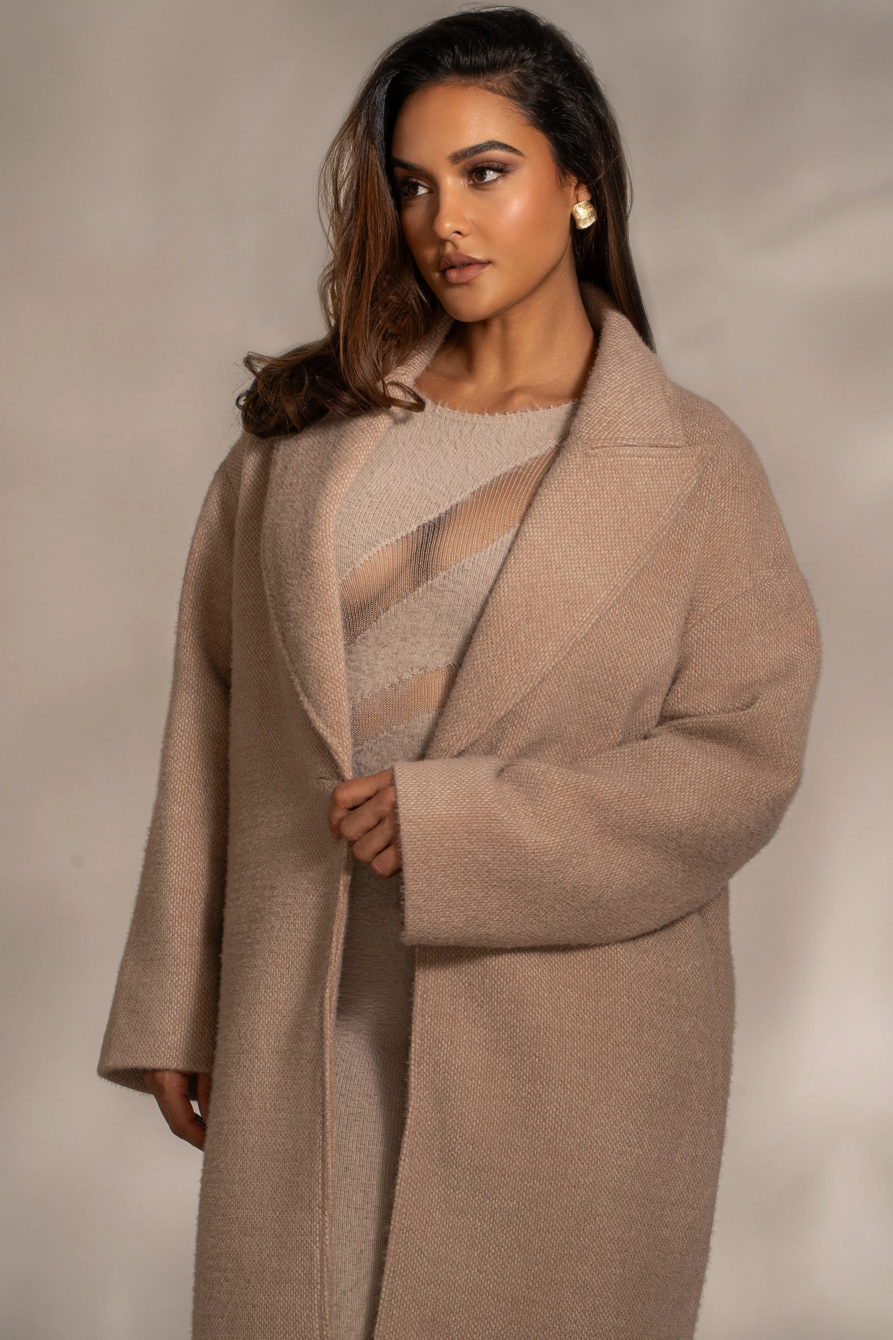 Sand Dion Oversized Coat
