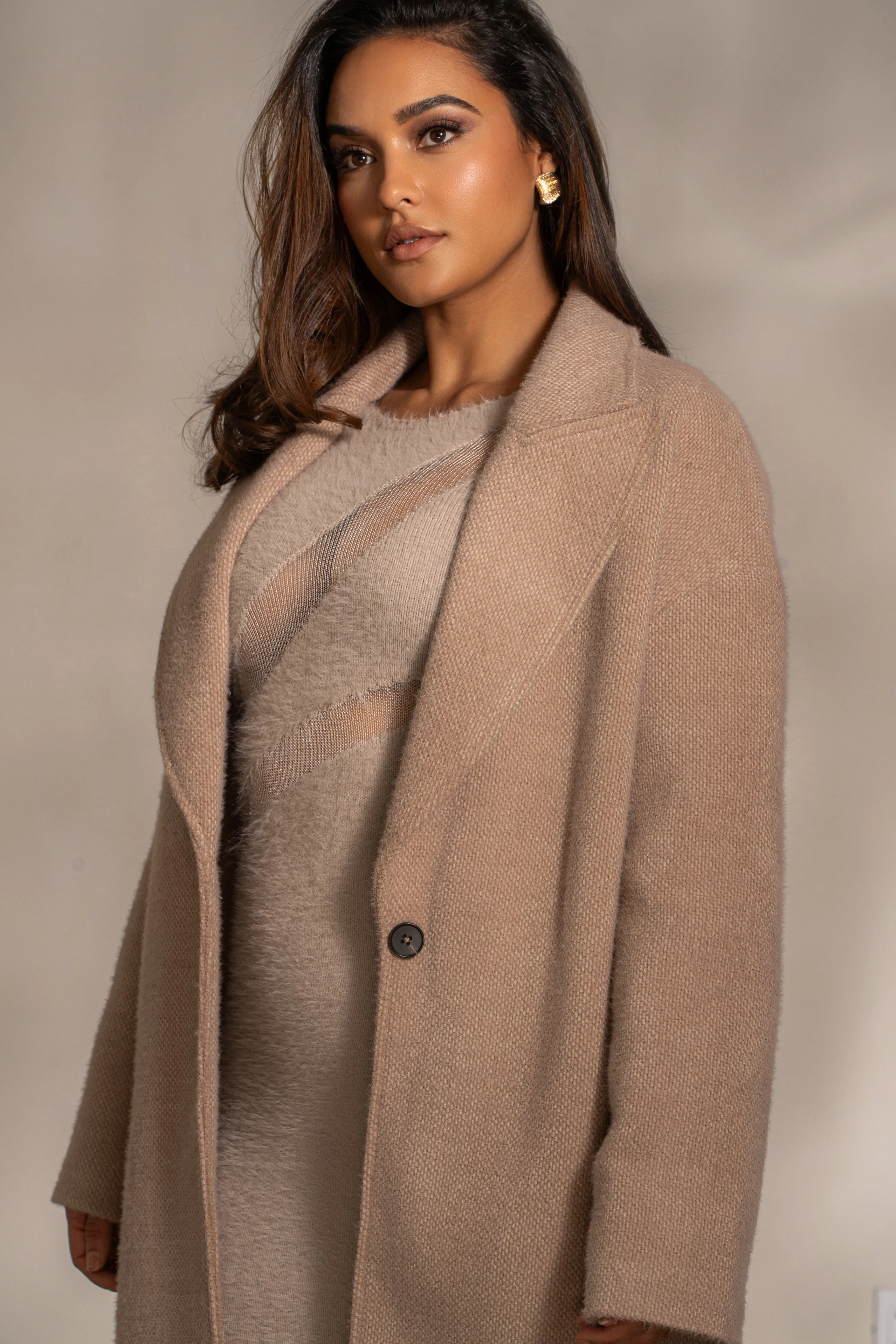 Sand Dion Oversized Coat