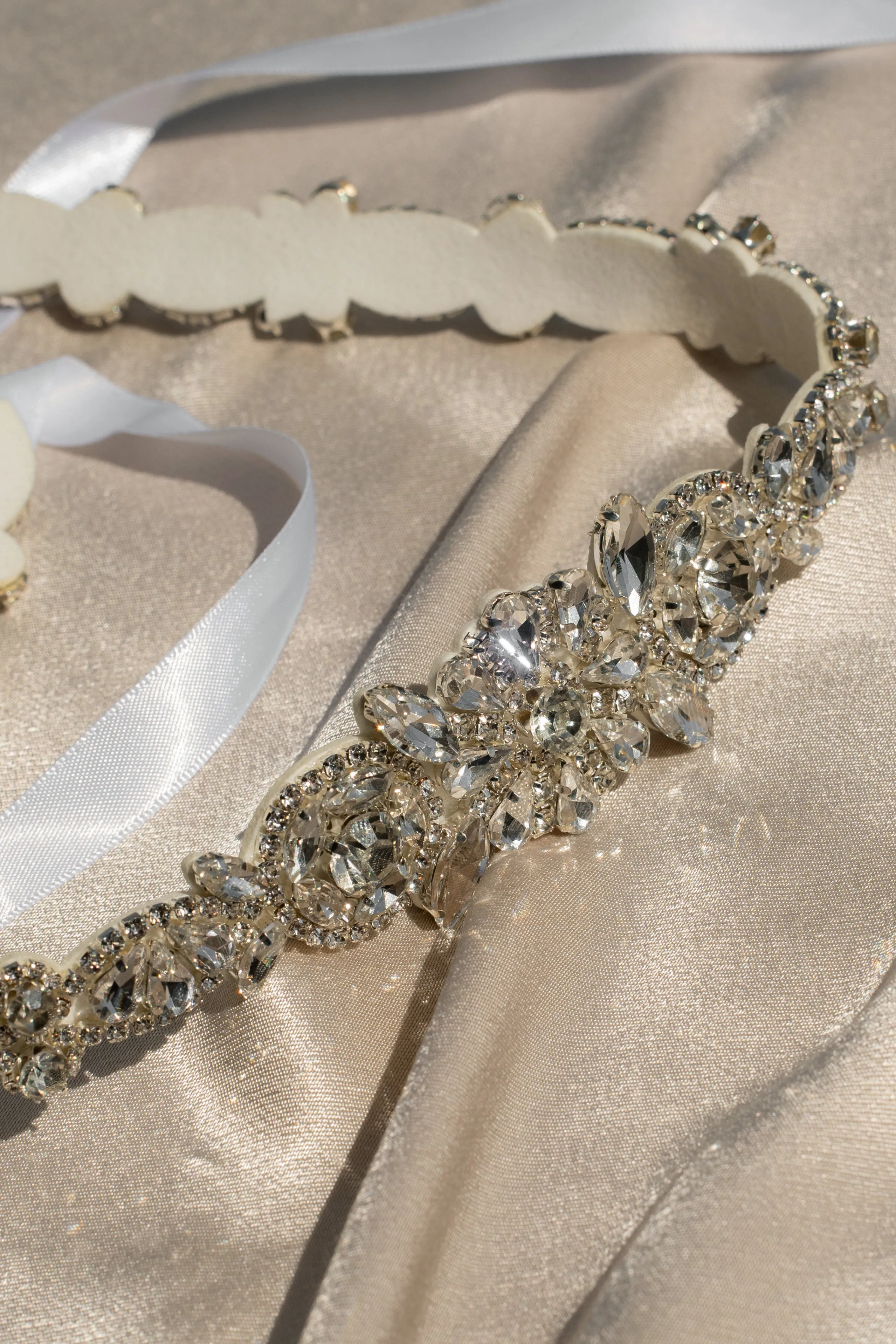 Silver Eternal Love Bridal Sash