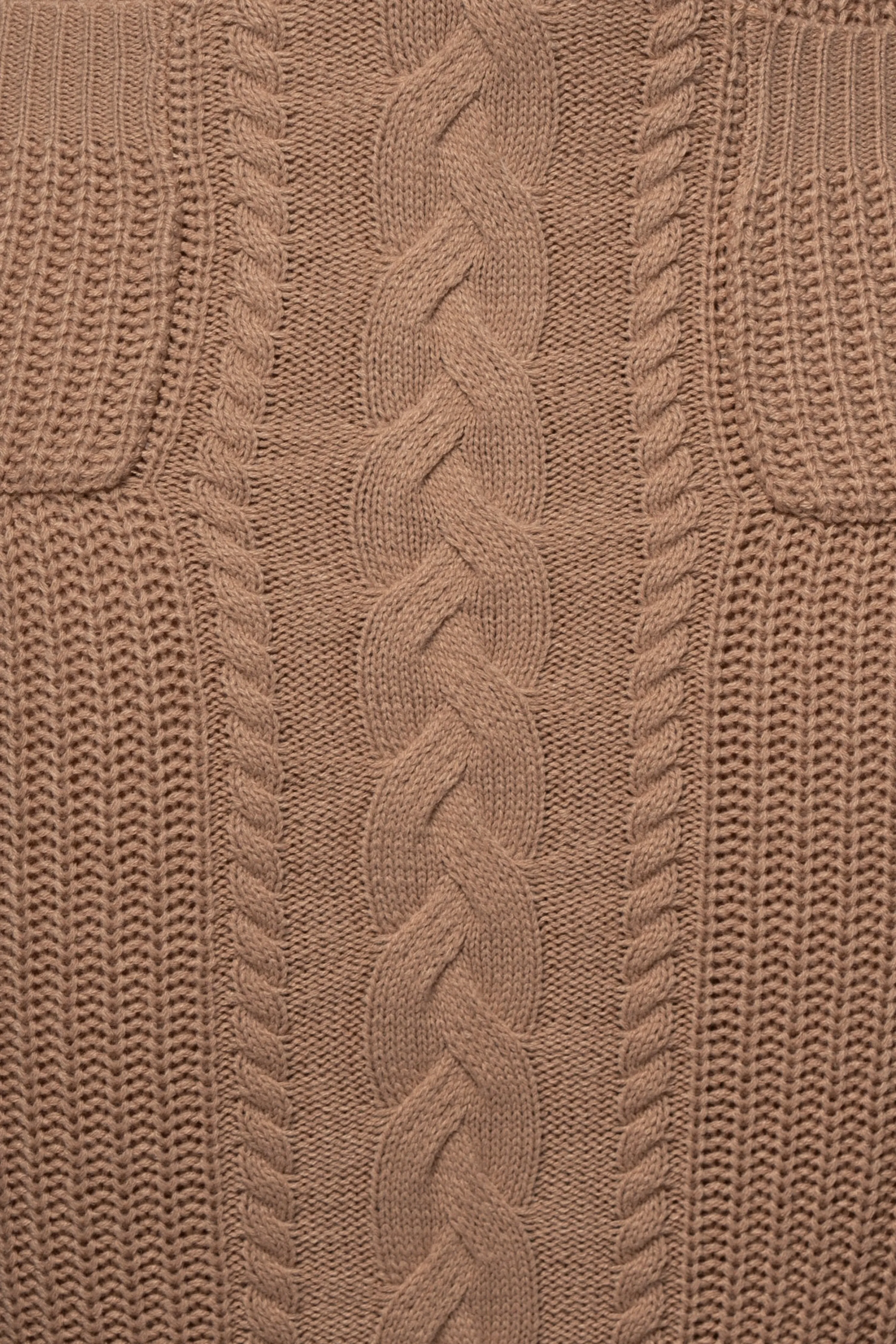 Tan Missy Cable Sweater Midi Skirt