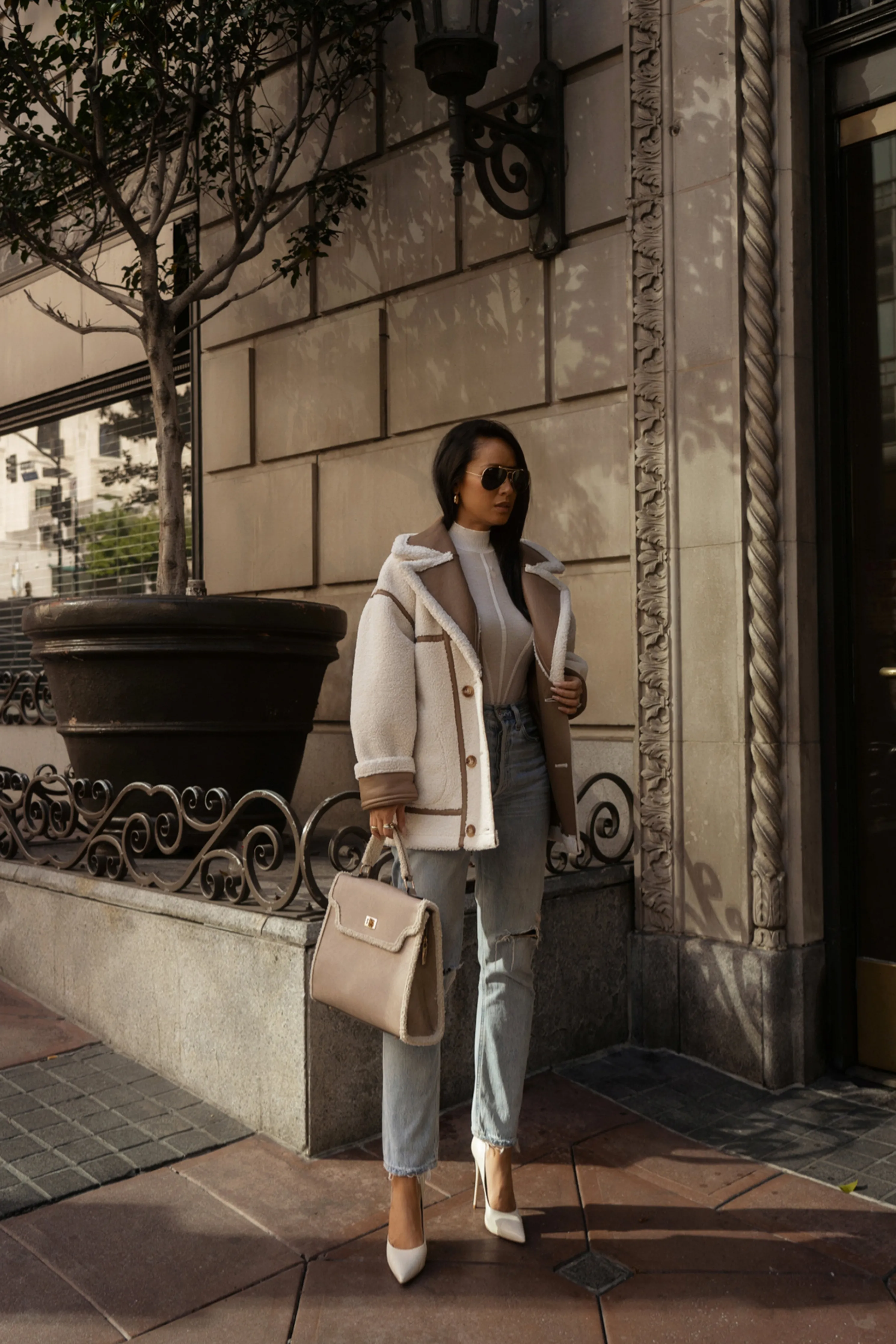 Tan Never Settle Reversible Teddy Jacket