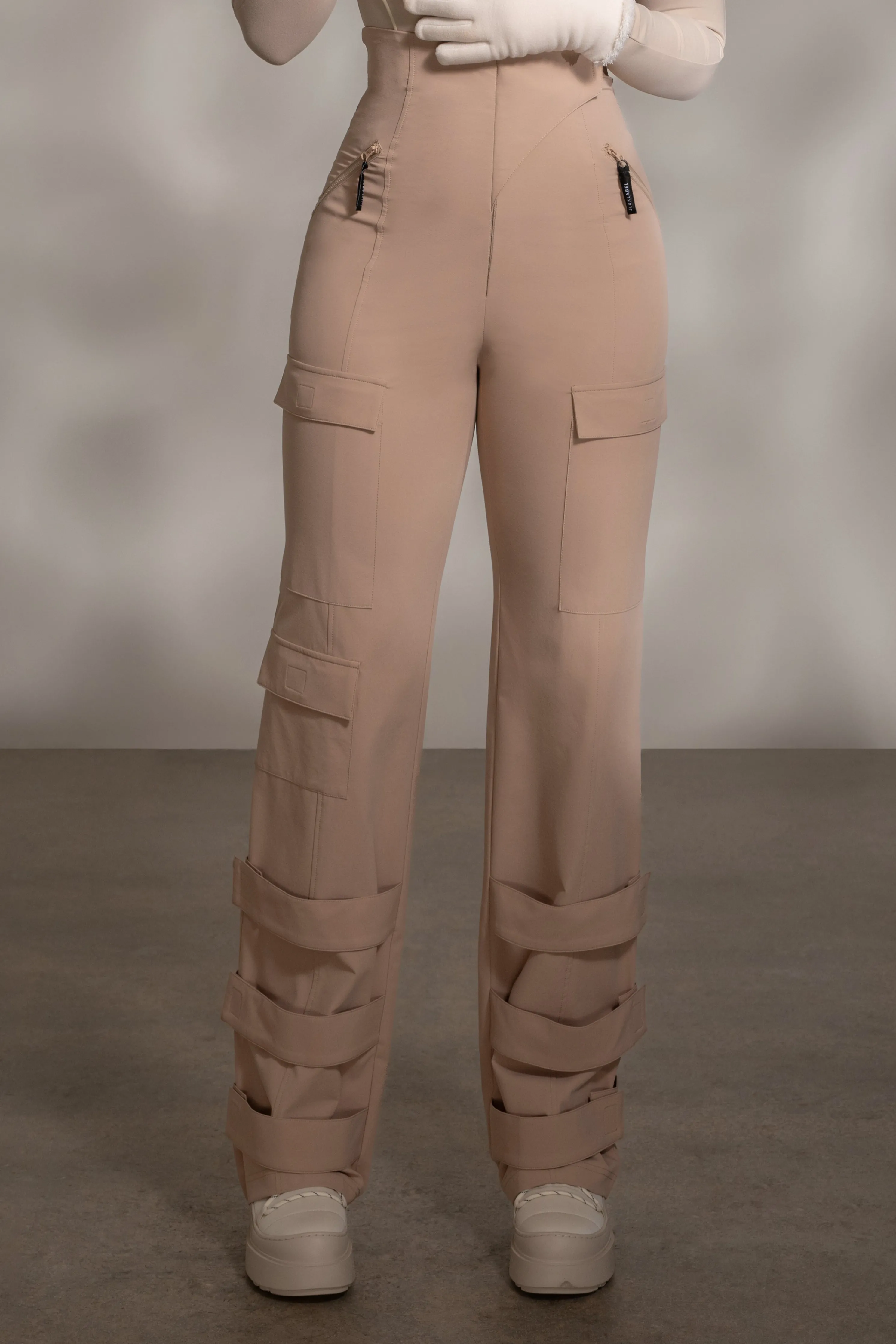 Tan Nyah Nylon Utility Pants