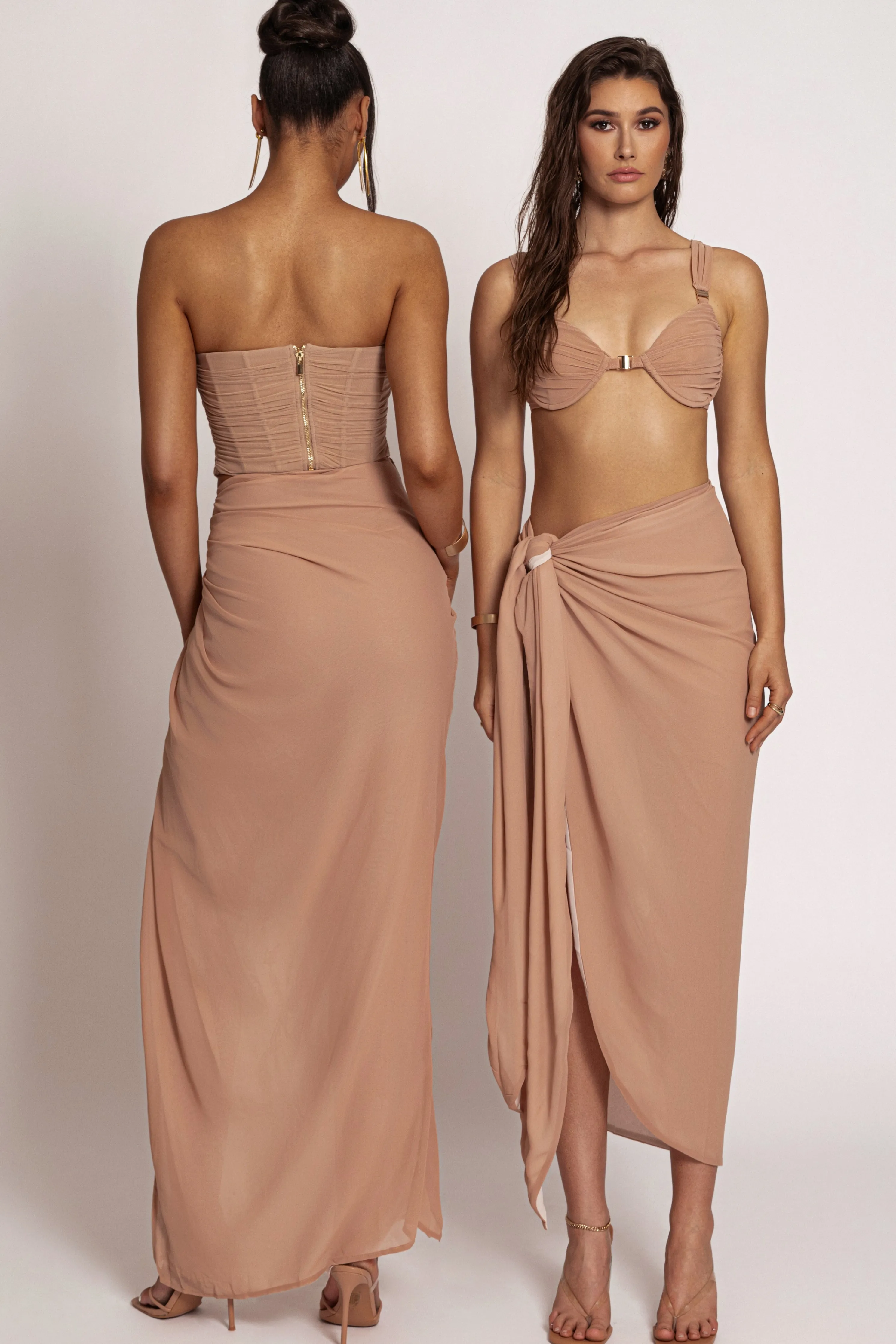 Tan Uncharted Waters Sarong