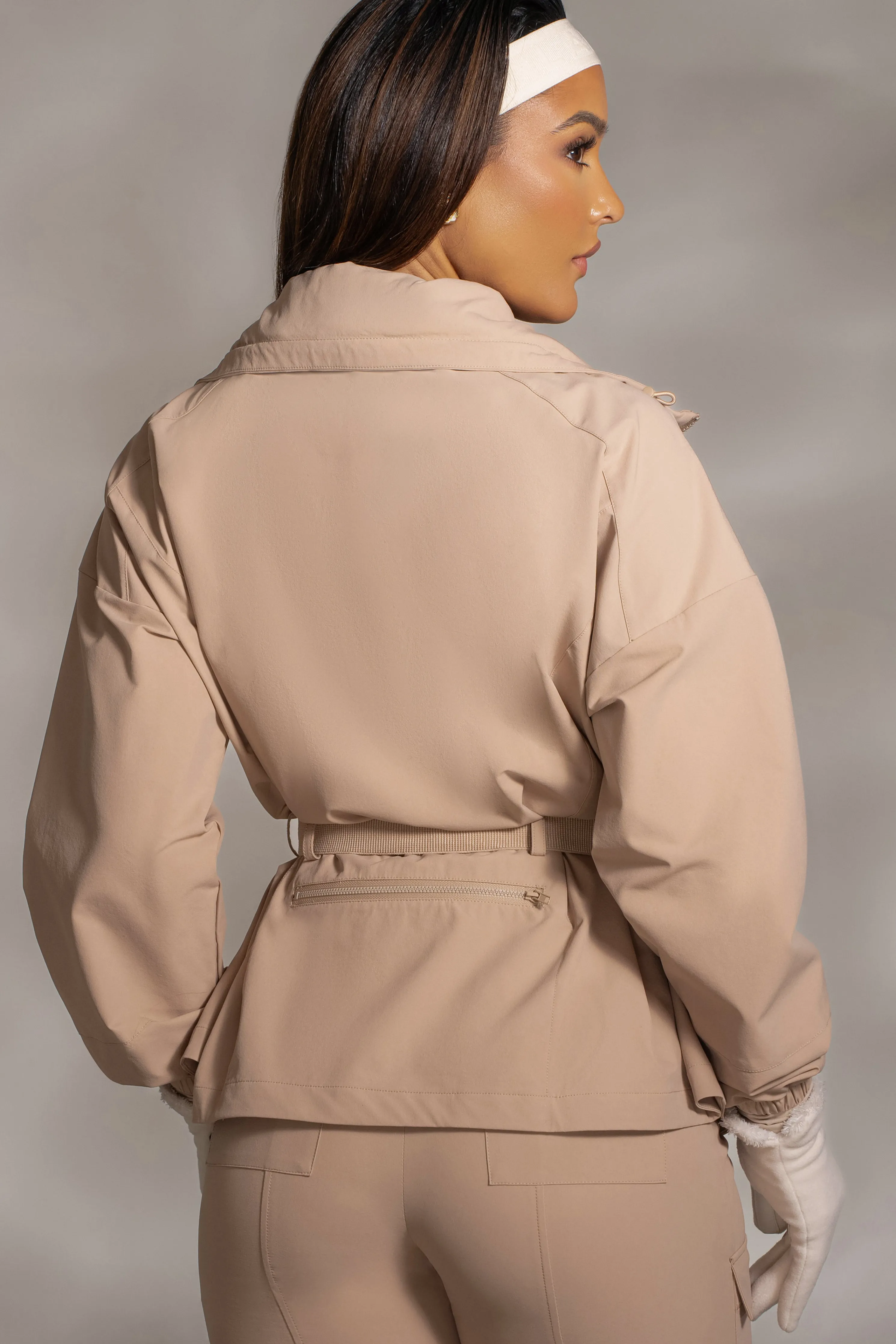 Tan Willow Belted Jacket