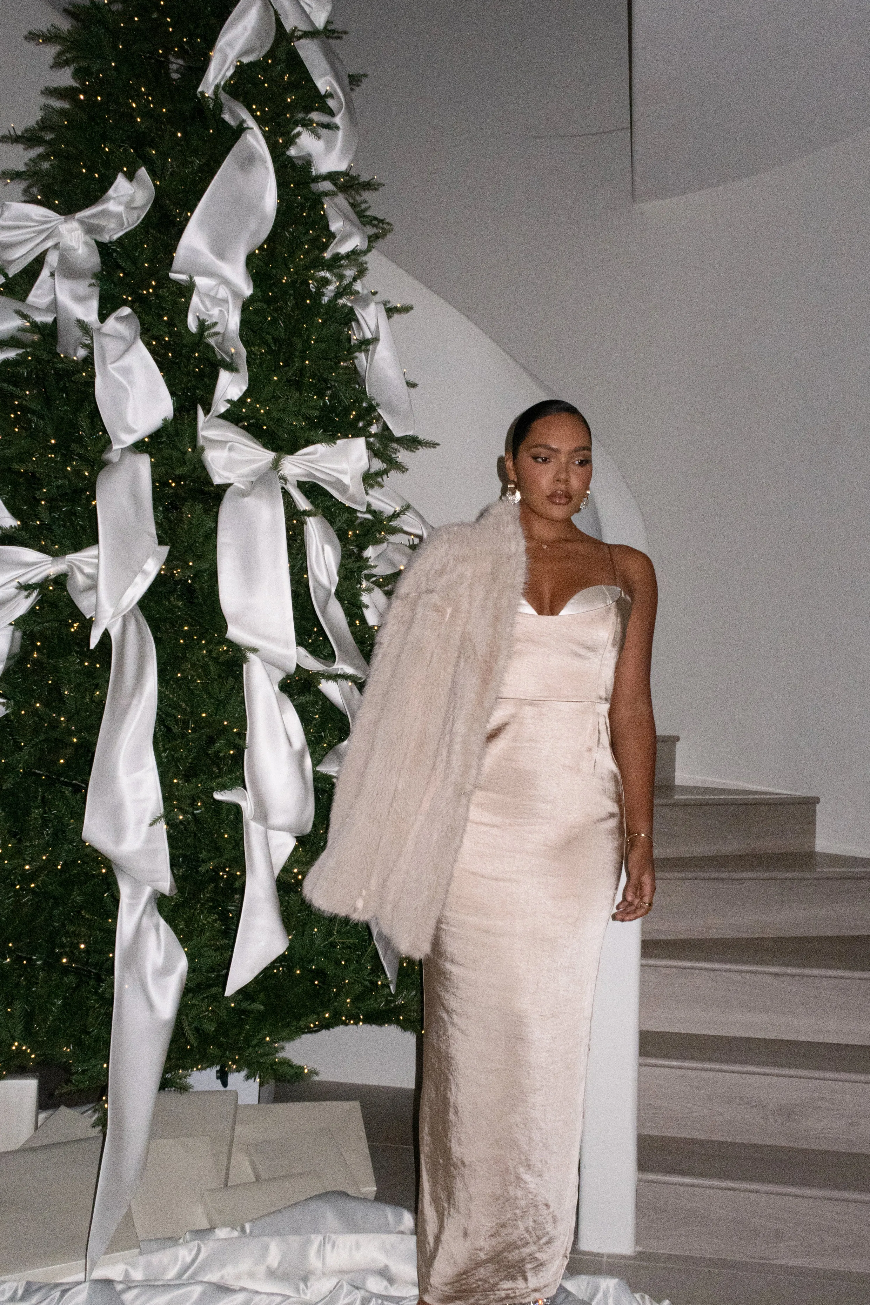 Taupe Moment In Time Maxi Dress