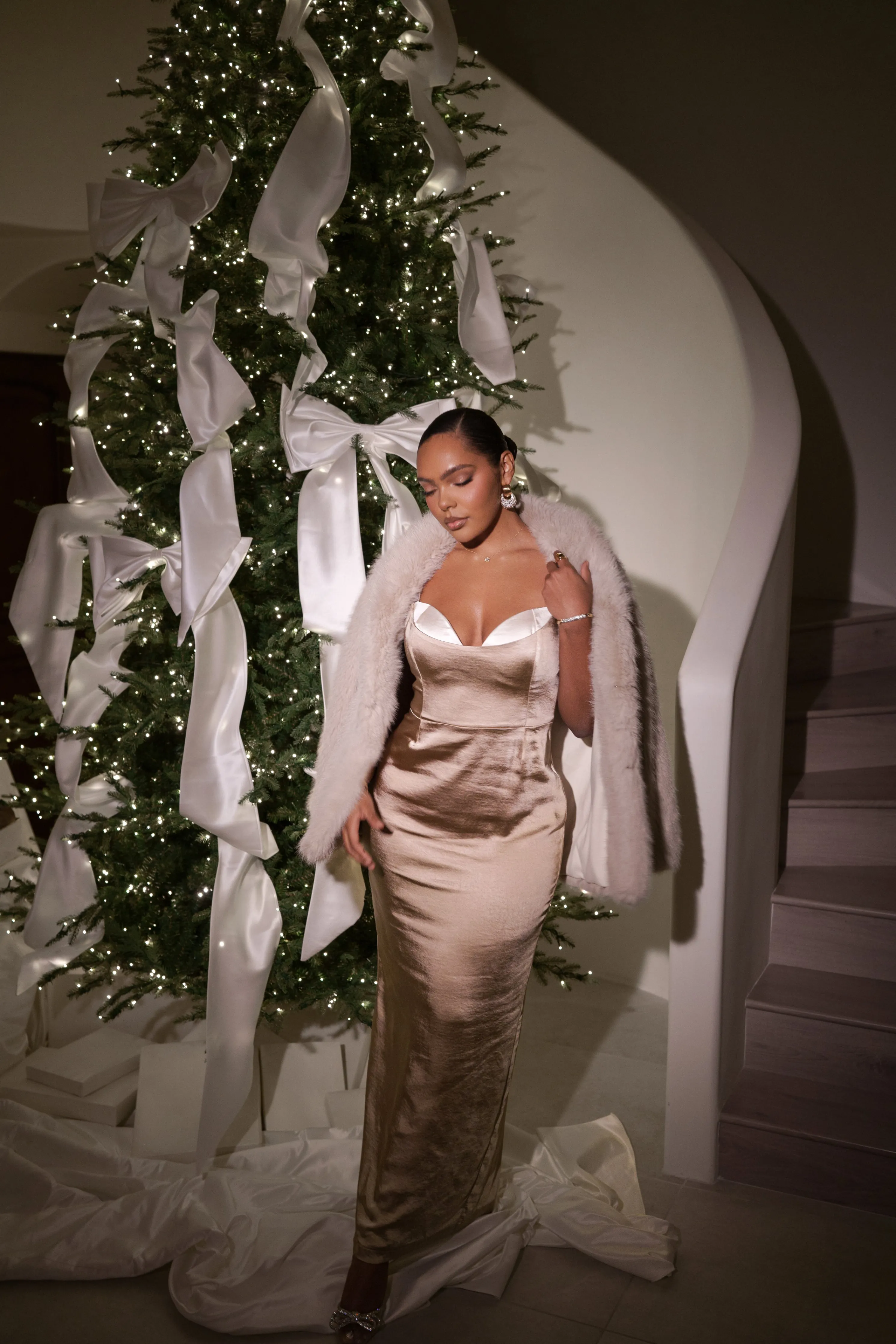 Taupe Moment In Time Maxi Dress