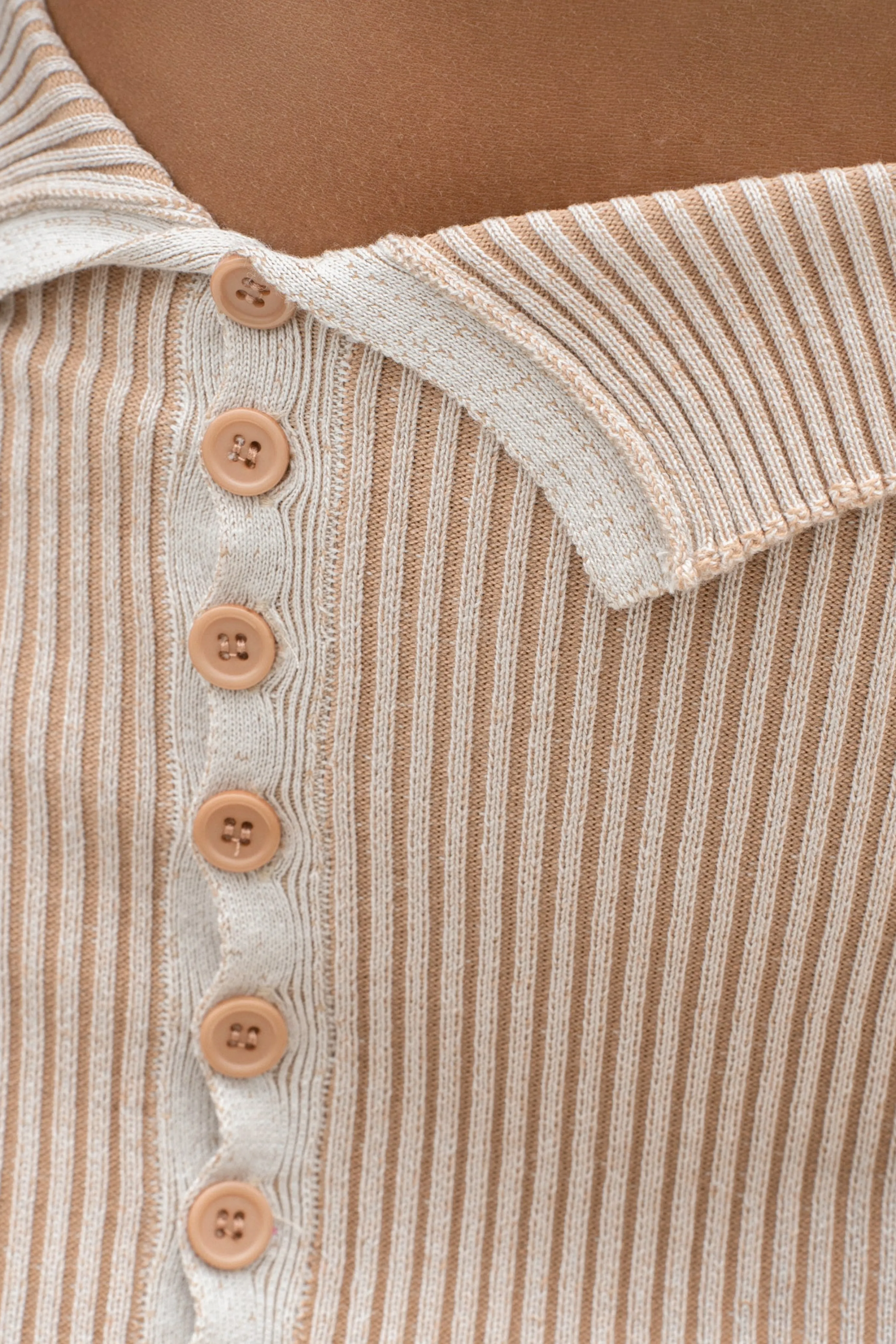 Taupe/White Over The Top Skirt