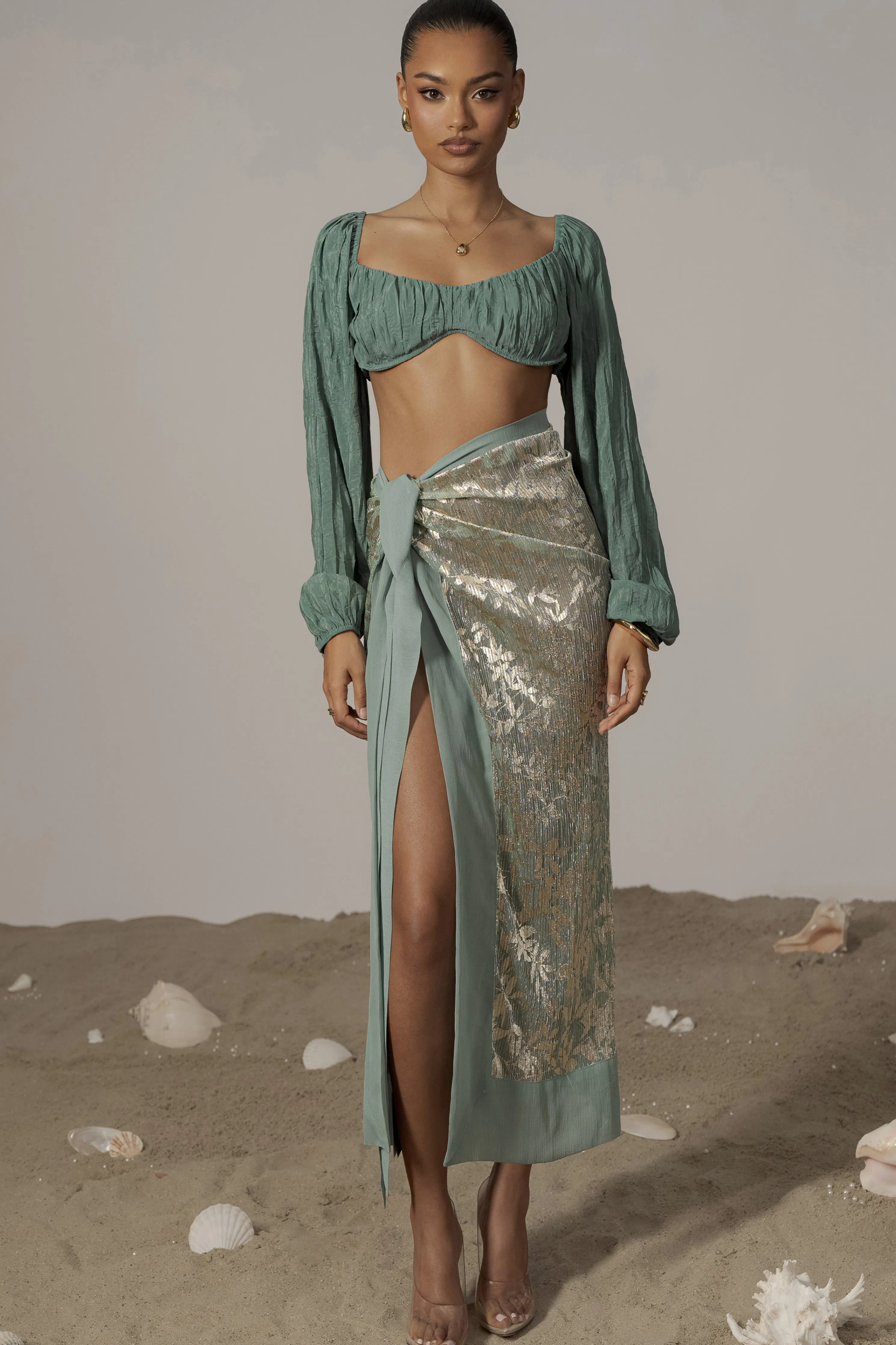 Teal Carey Long Sleeve Top