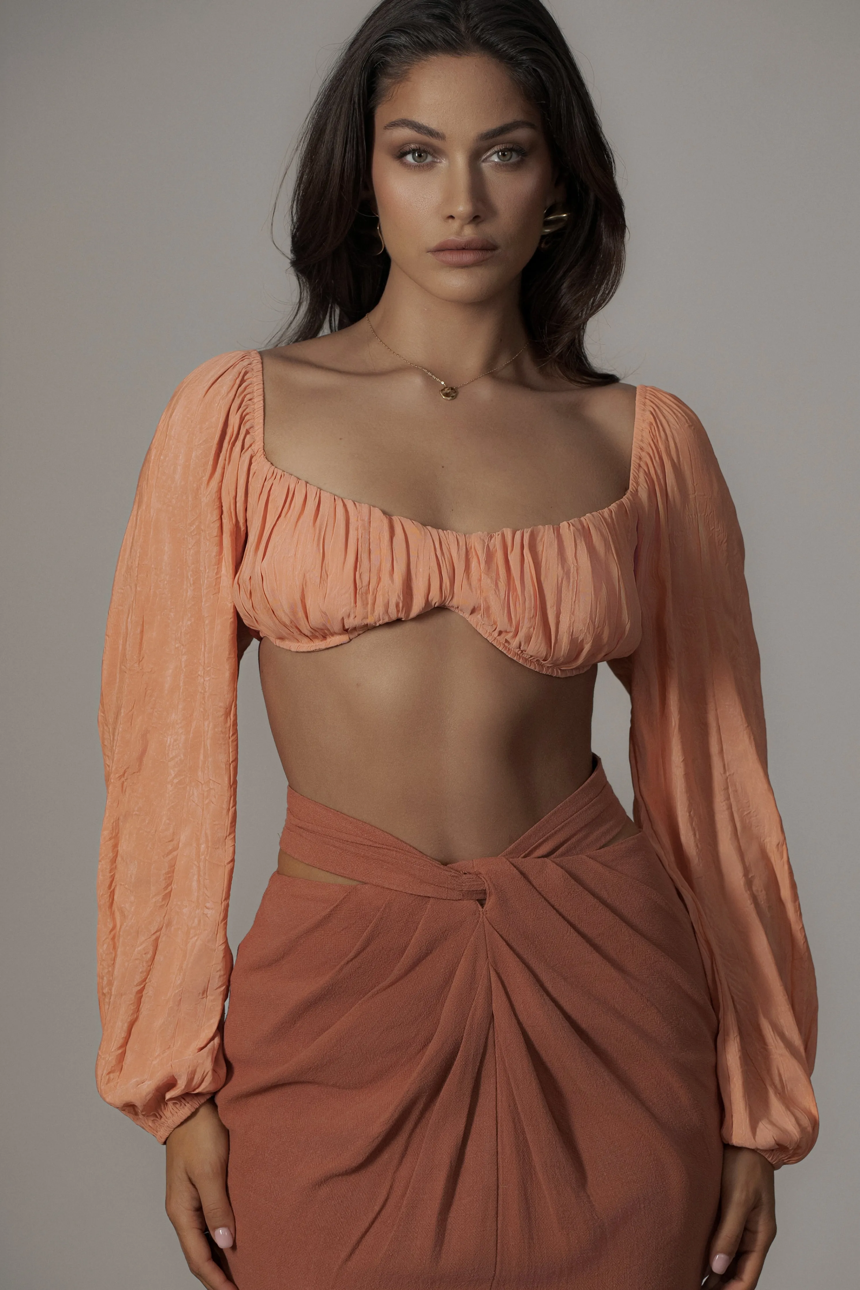 Terra Cotta Dreamland Linen Skirt