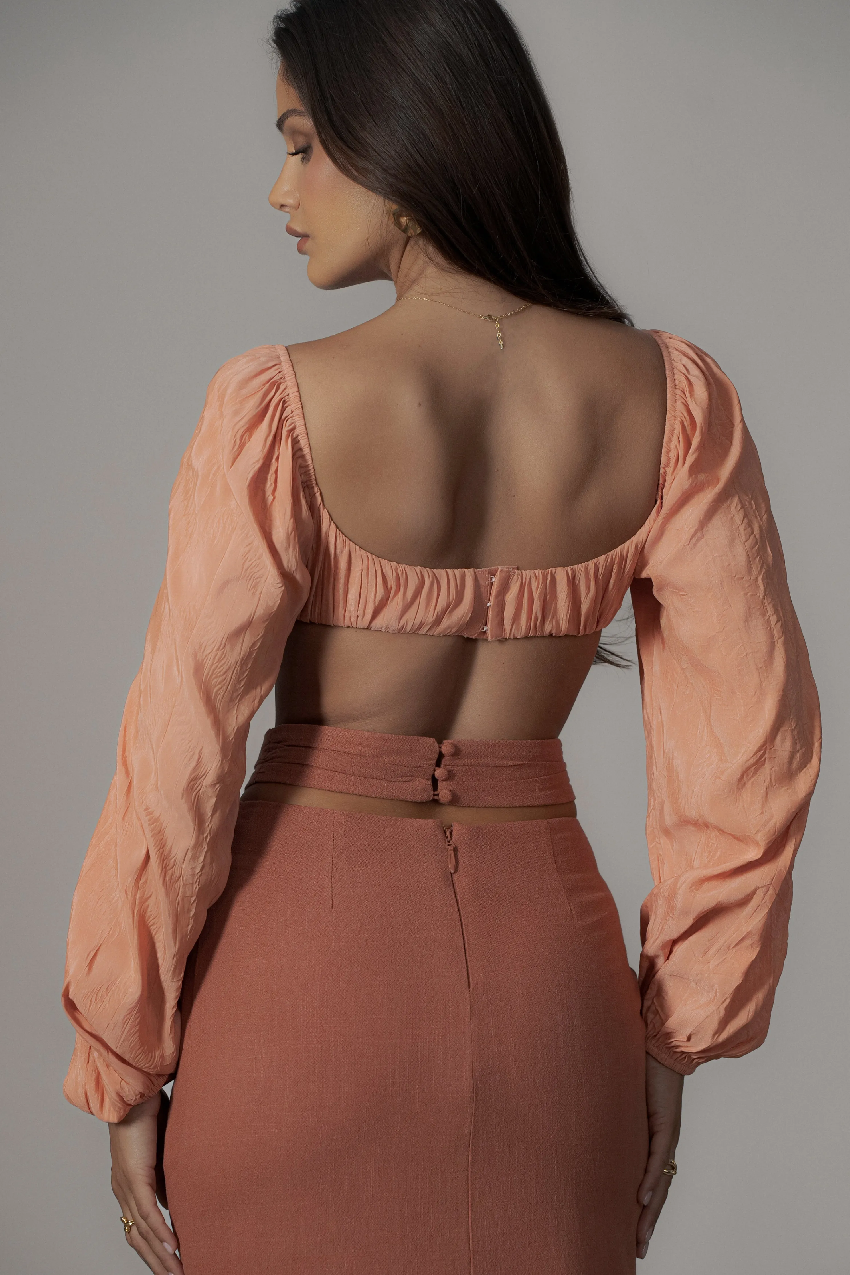 Terra Cotta Dreamland Linen Skirt