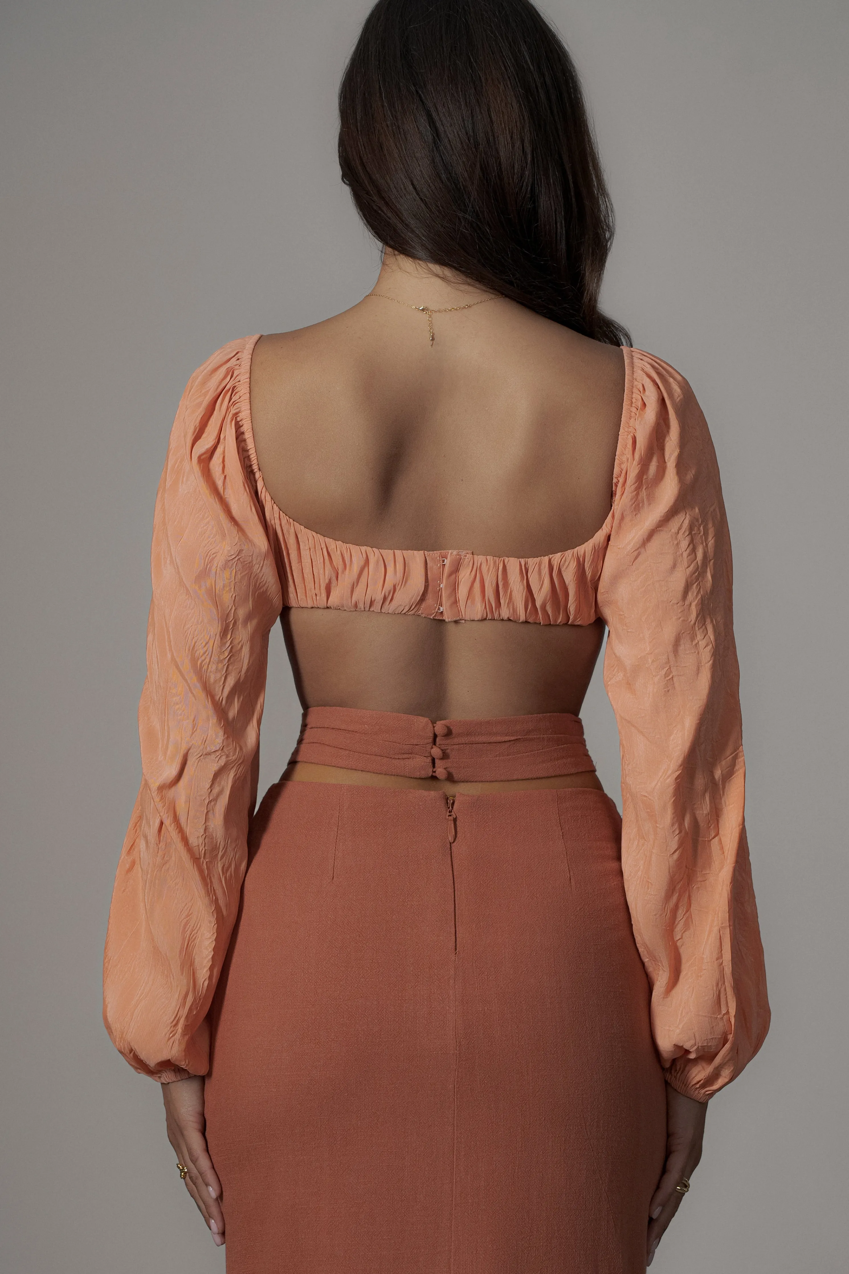 Terra Cotta Dreamland Linen Skirt