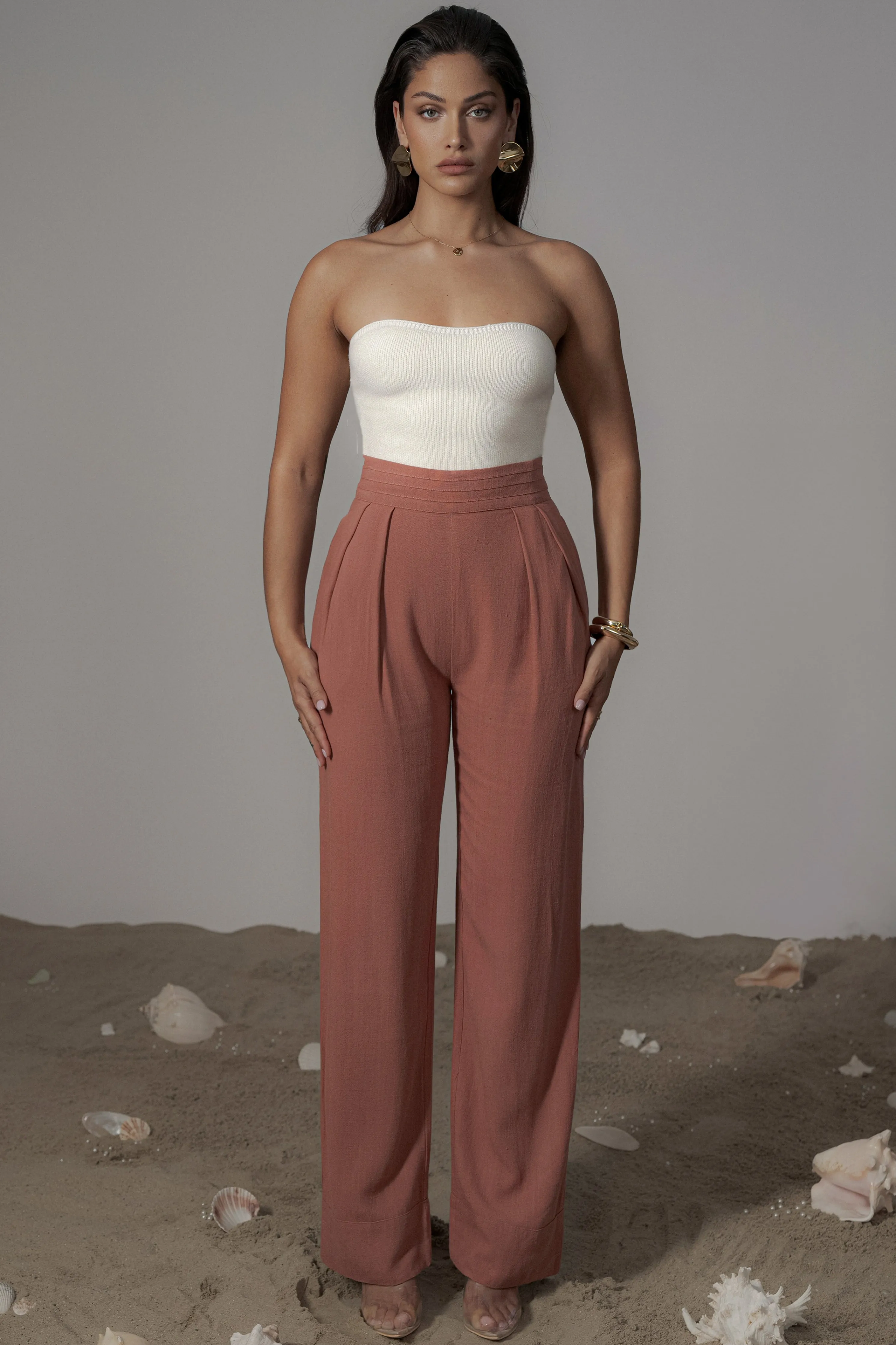 Terra Cotta Villa Views Linen Trousers