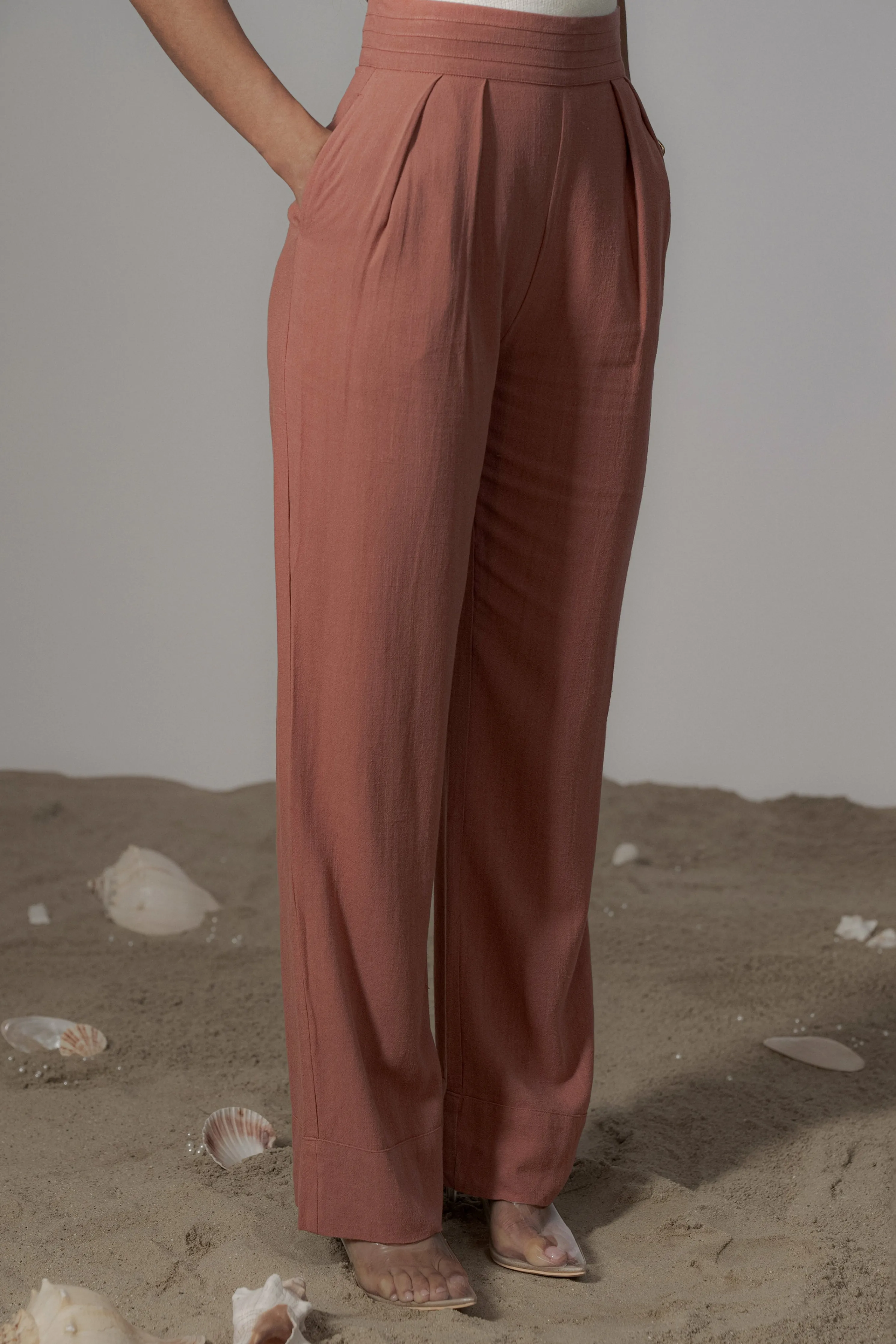 Terra Cotta Villa Views Linen Trousers