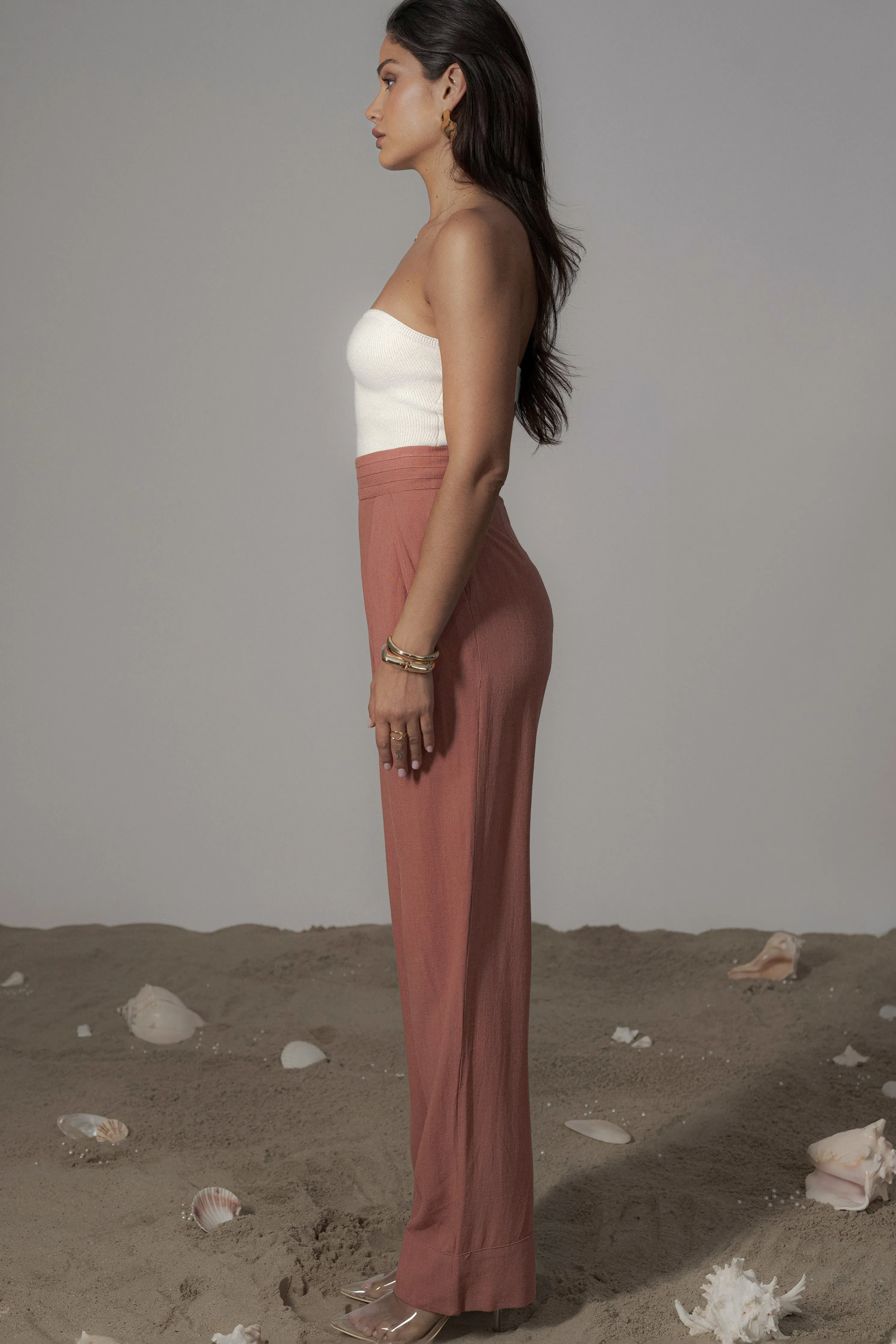 Terra Cotta Villa Views Linen Trousers