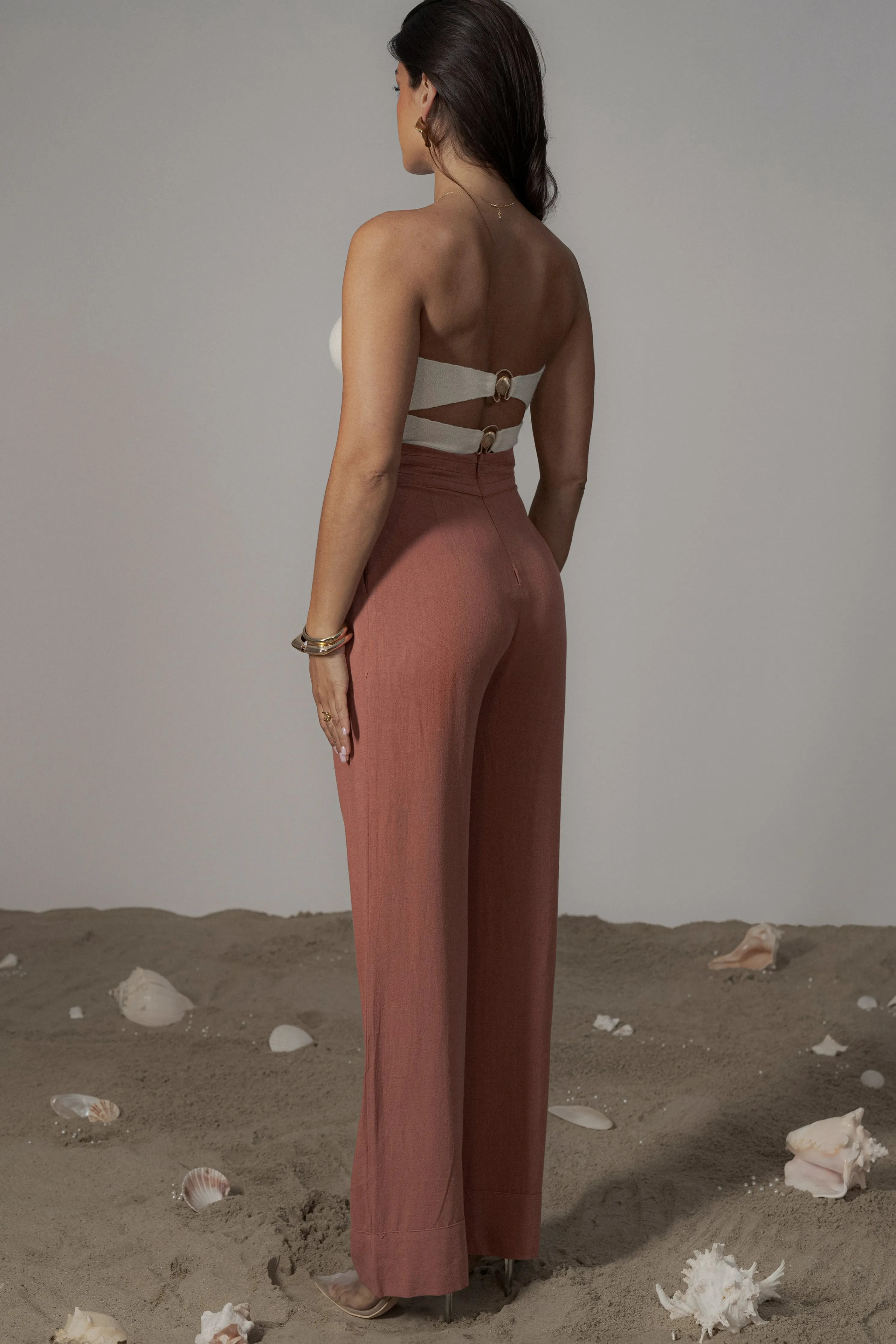 Terra Cotta Villa Views Linen Trousers