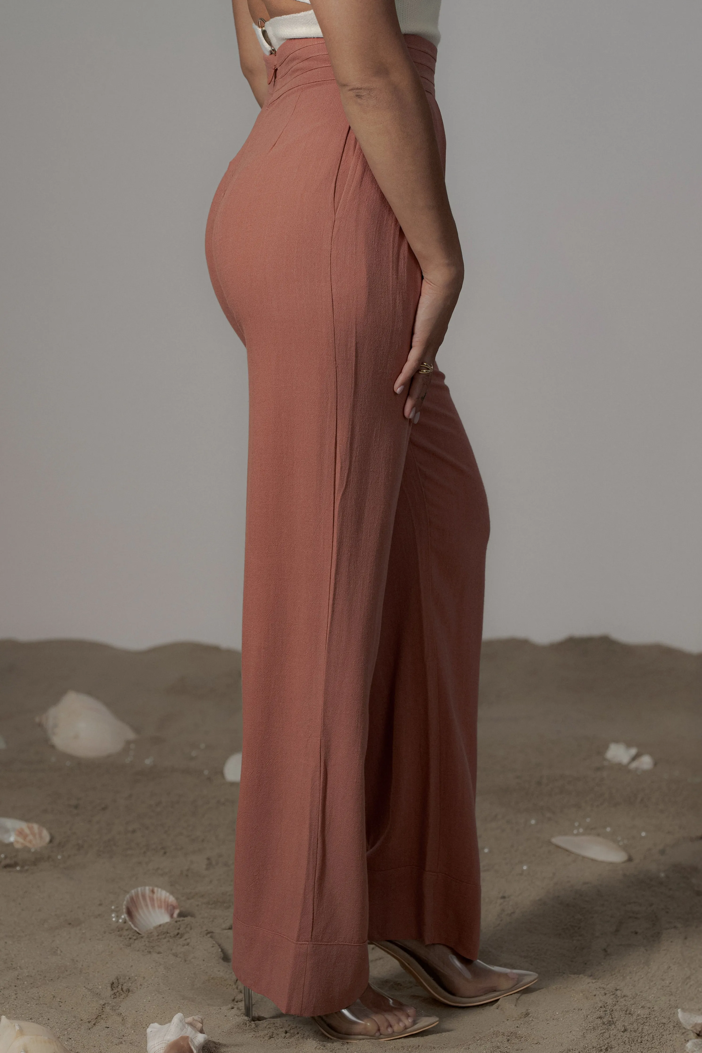 Terra Cotta Villa Views Linen Trousers