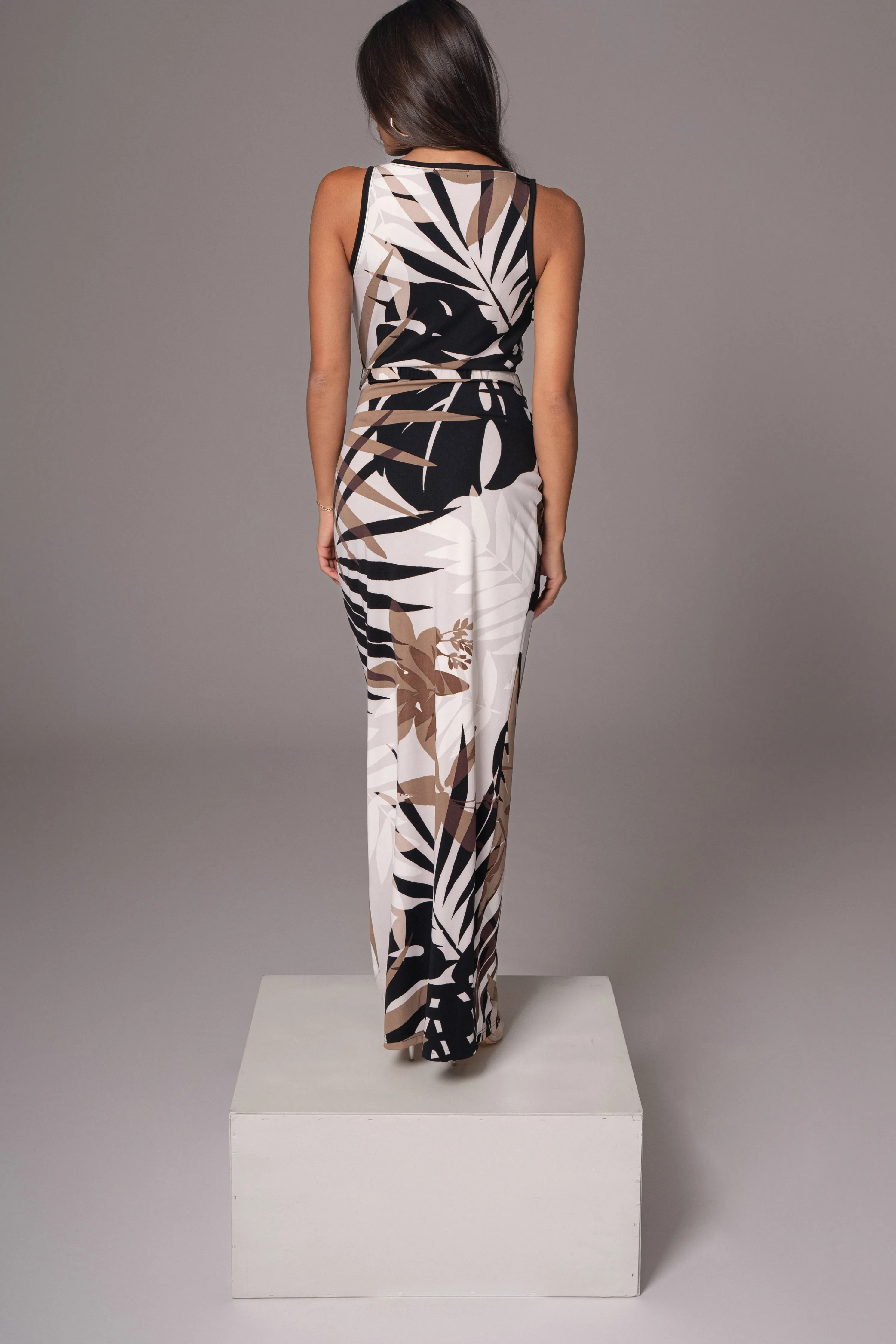 Tropical Print Revival Wrap Dress