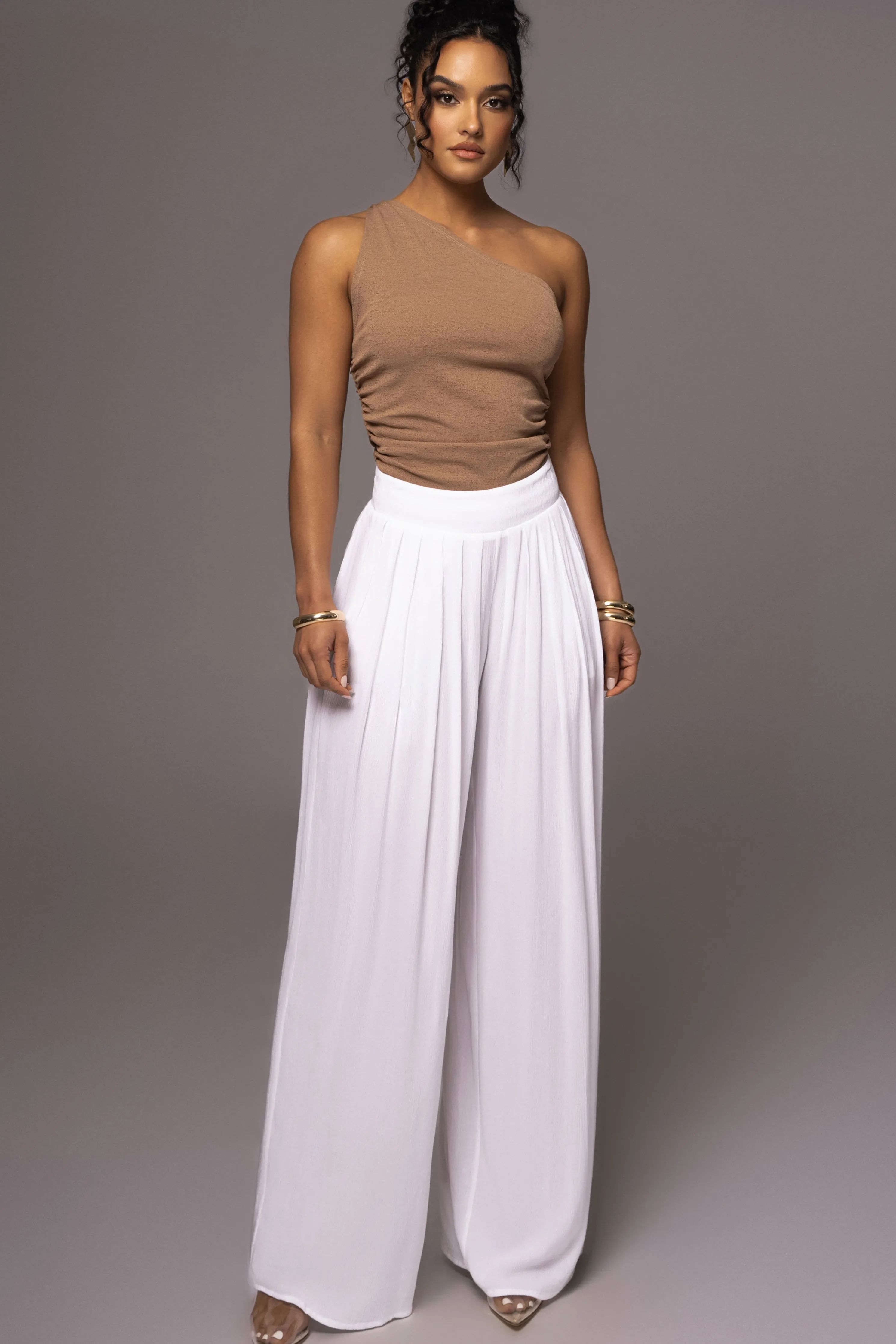 White After Sunset Pleated Pants