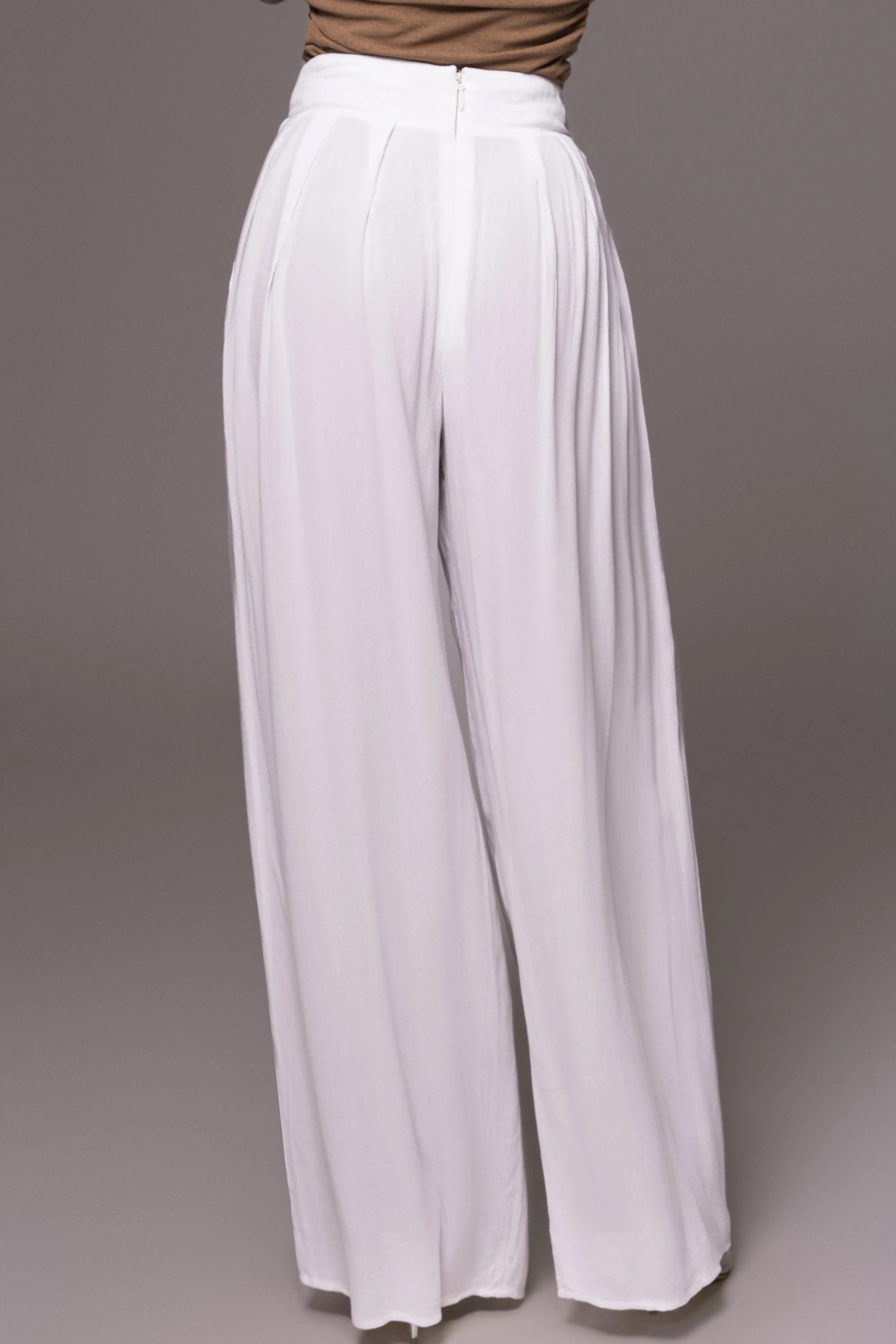 White After Sunset Pleated Pants