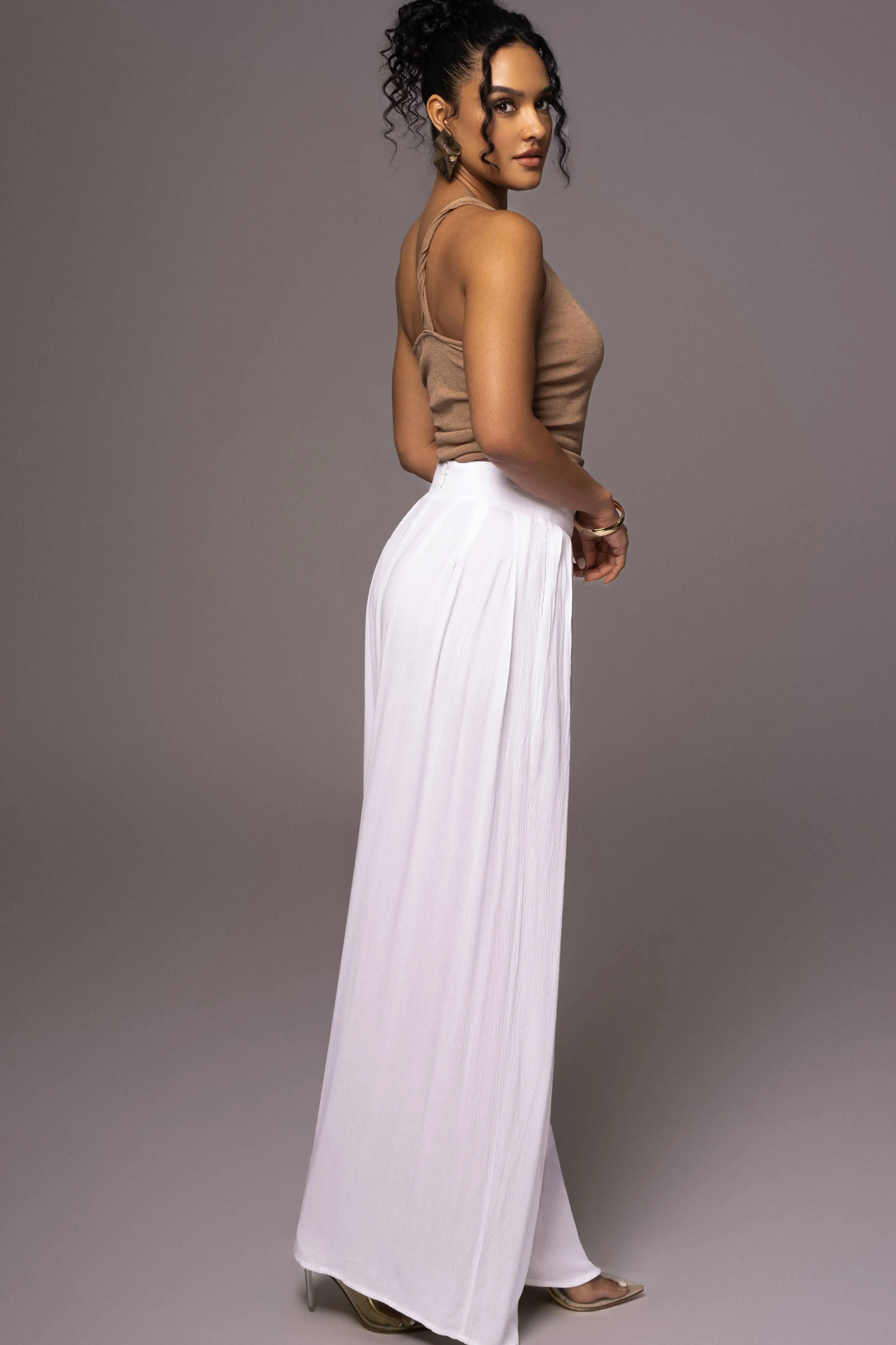 White After Sunset Pleated Pants