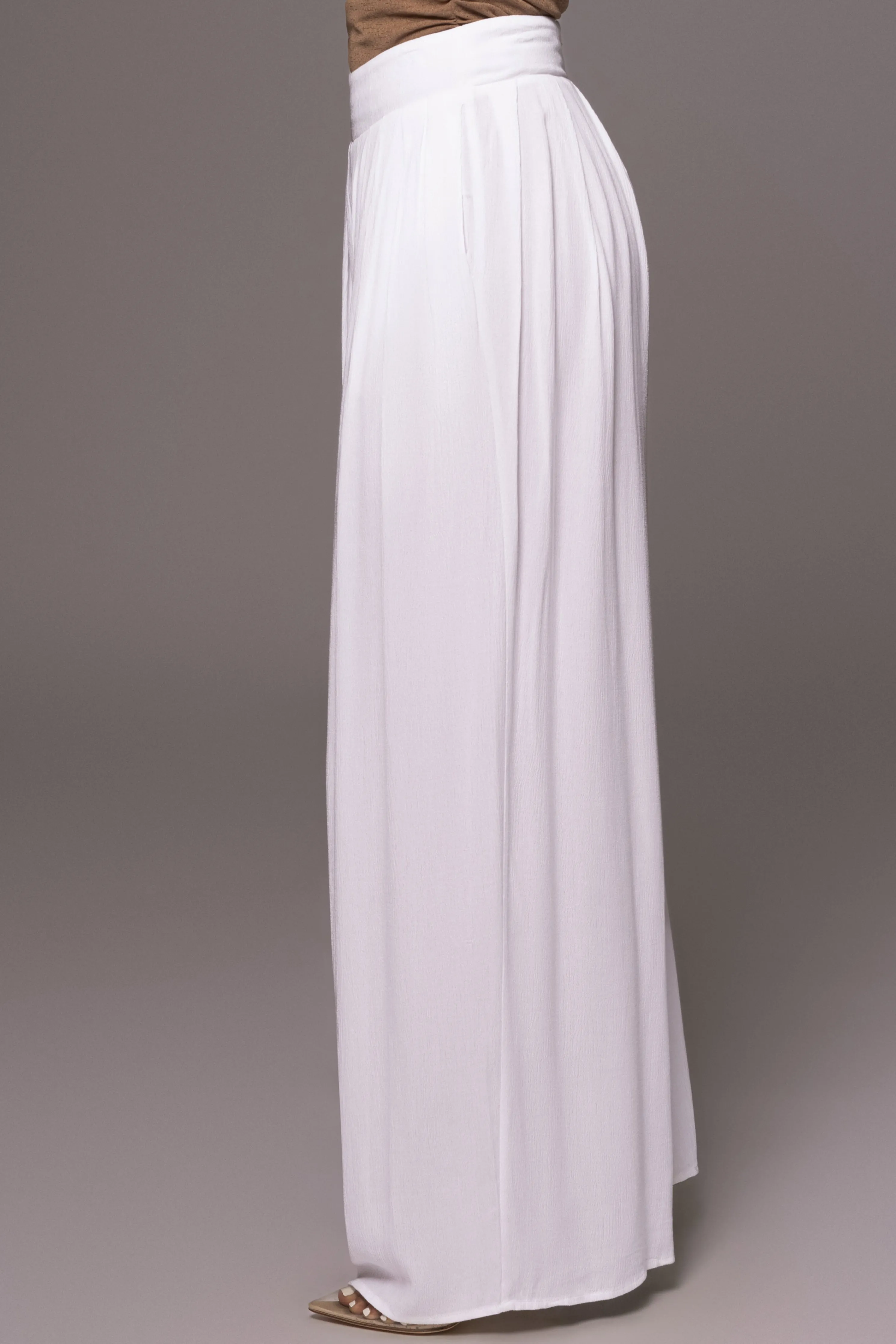 White After Sunset Pleated Pants
