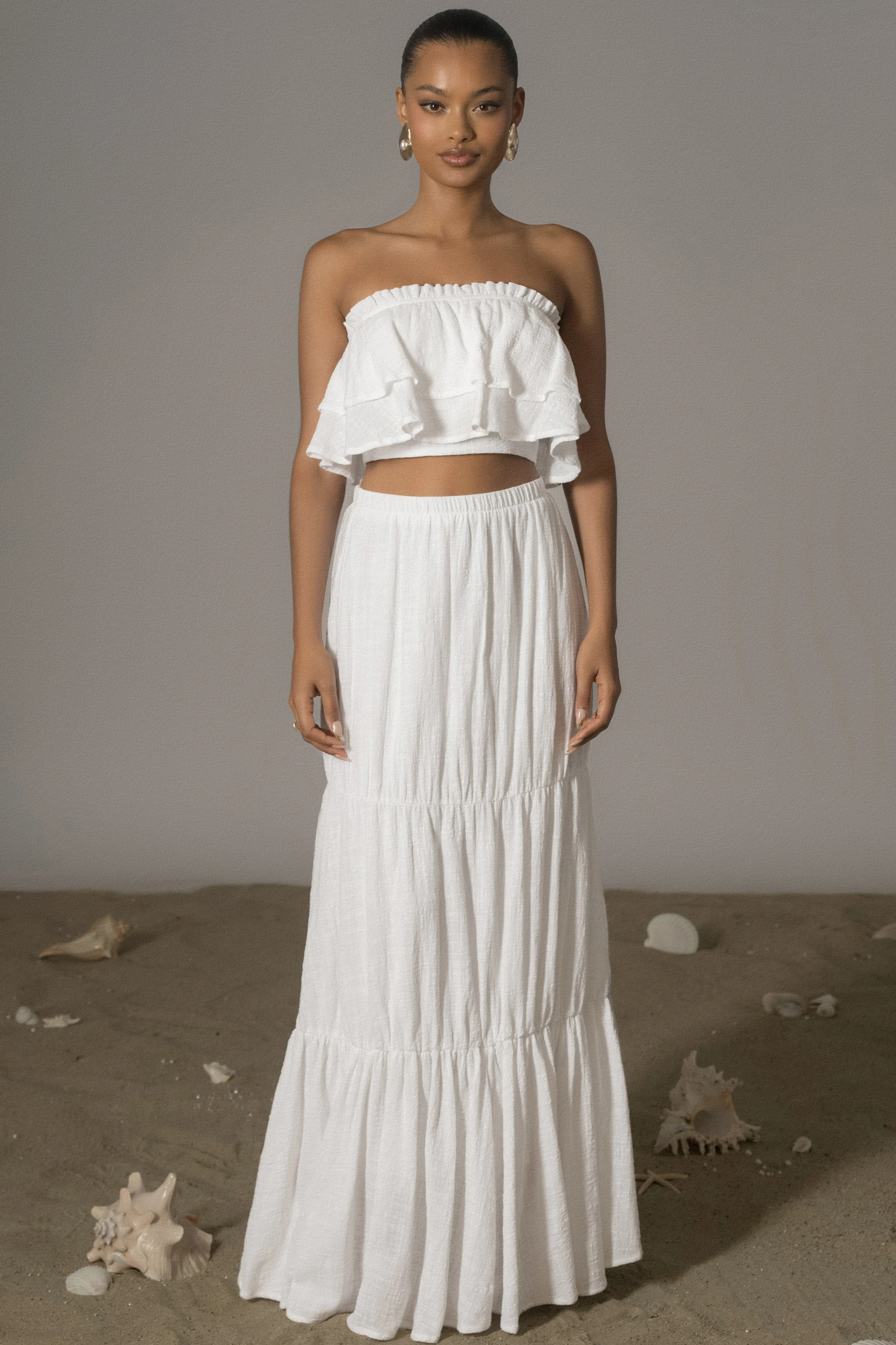 White By The Sea Skirt Set