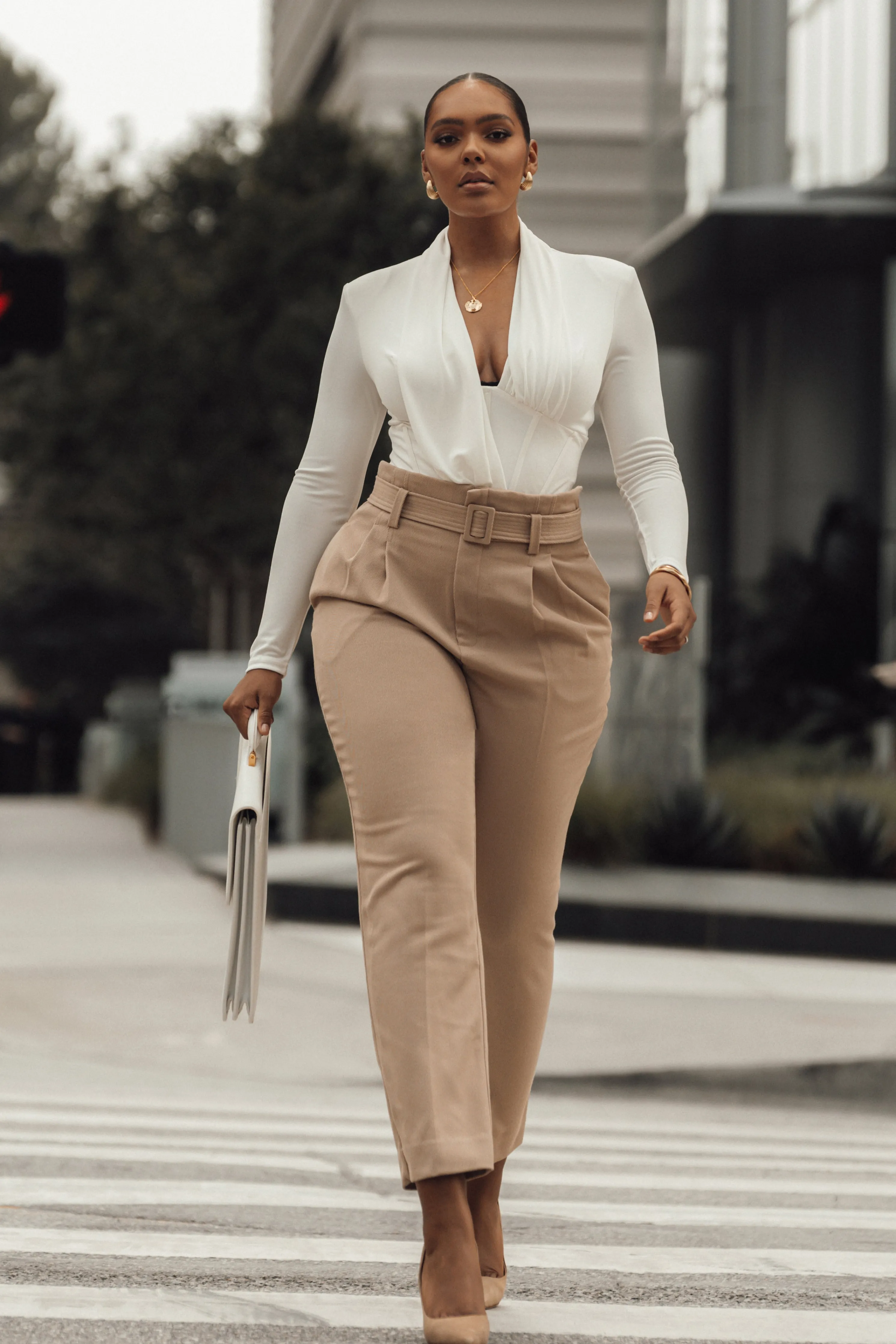 White Drape Corset Bodysuit