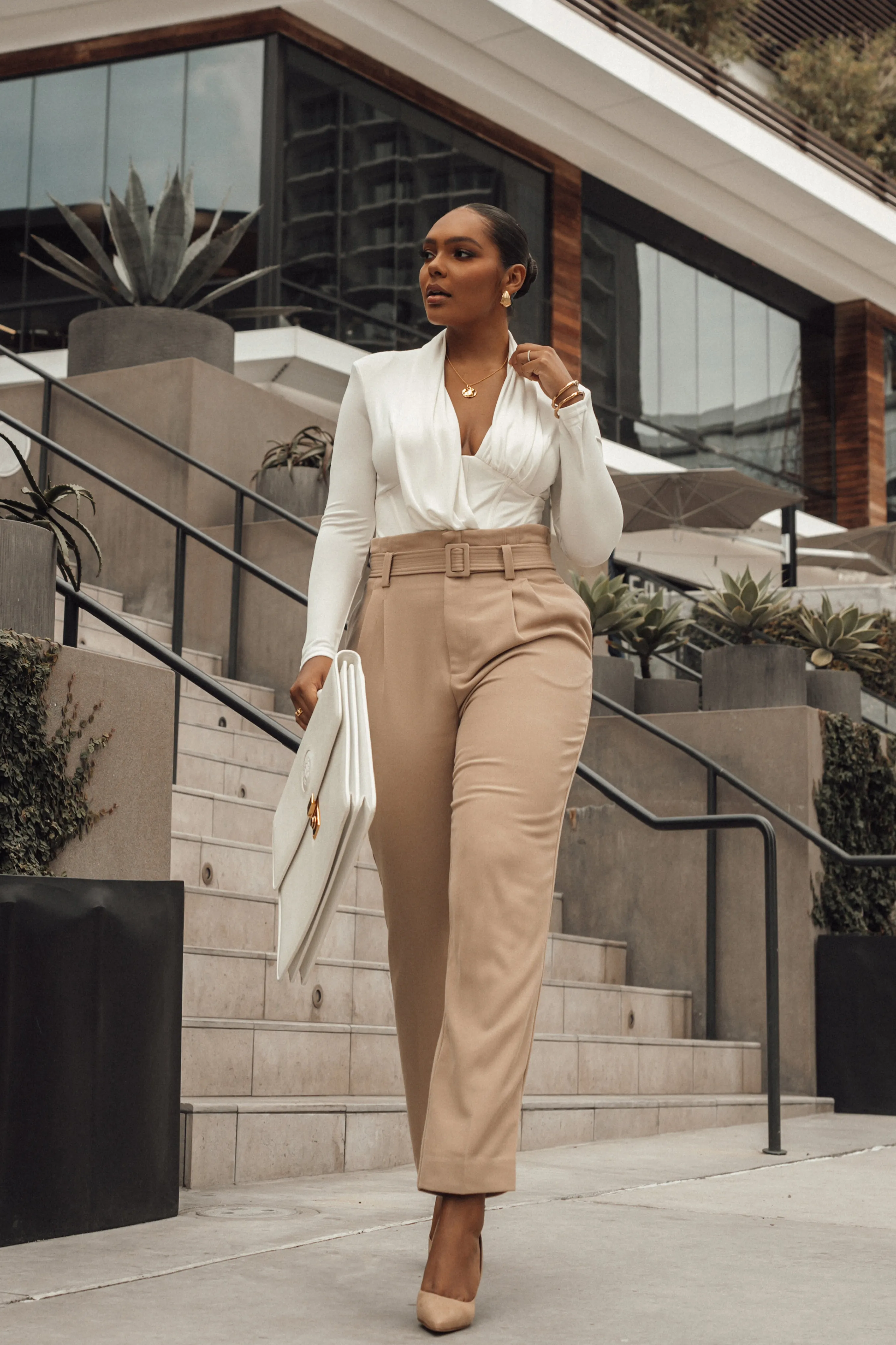 White Drape Corset Bodysuit