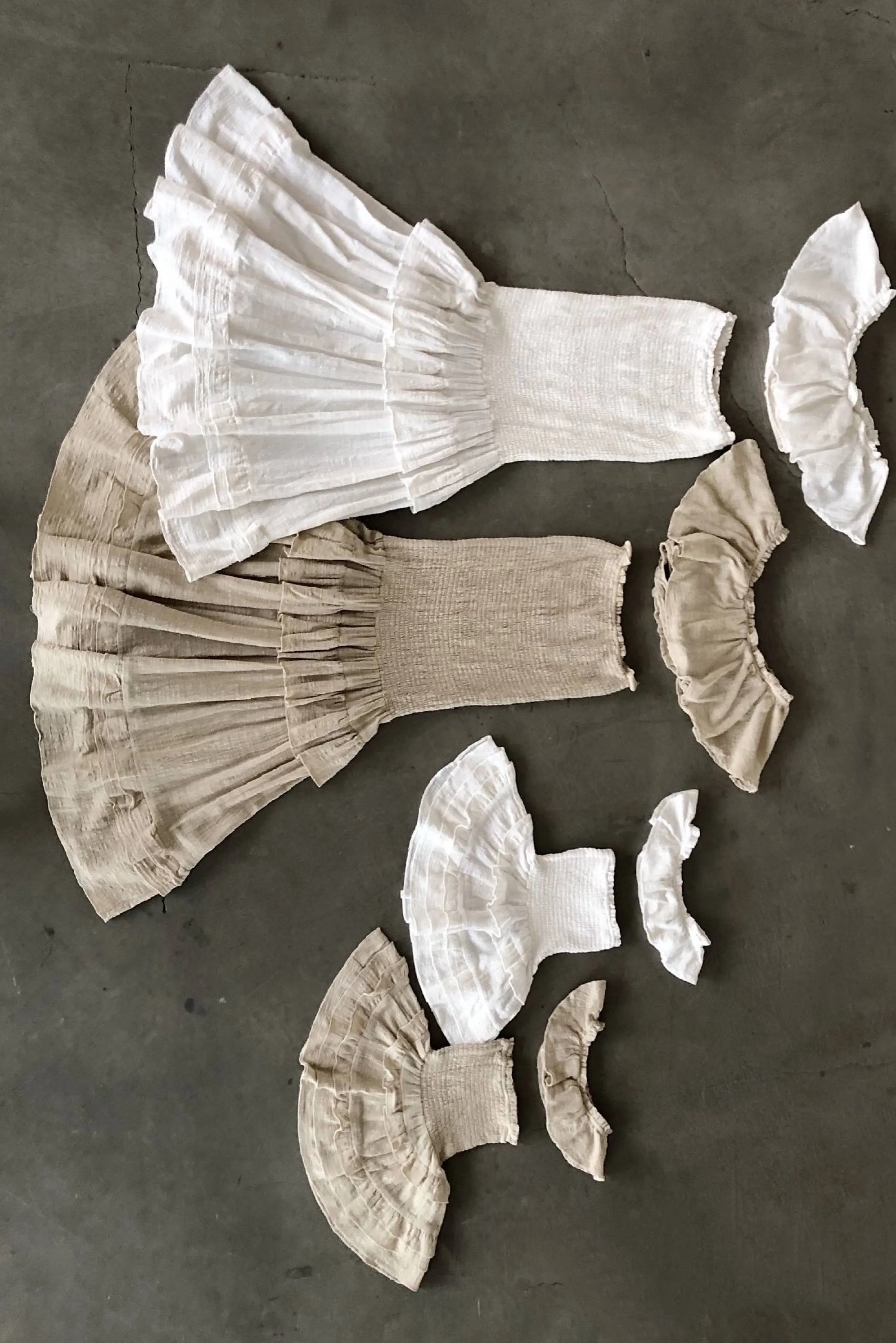 White Emily Ruffled Skirt Set