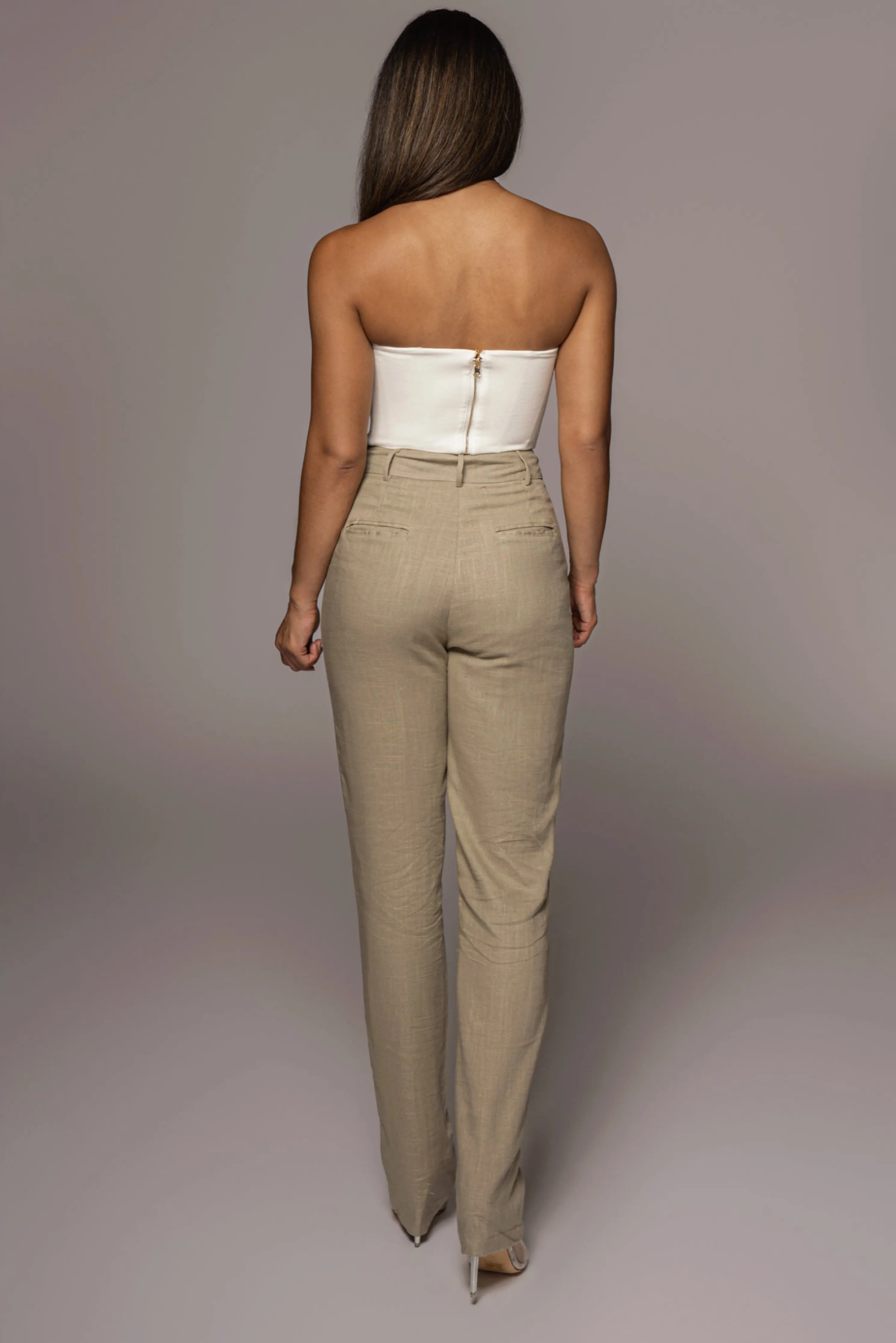 White Fenix Reversible Linen Corset