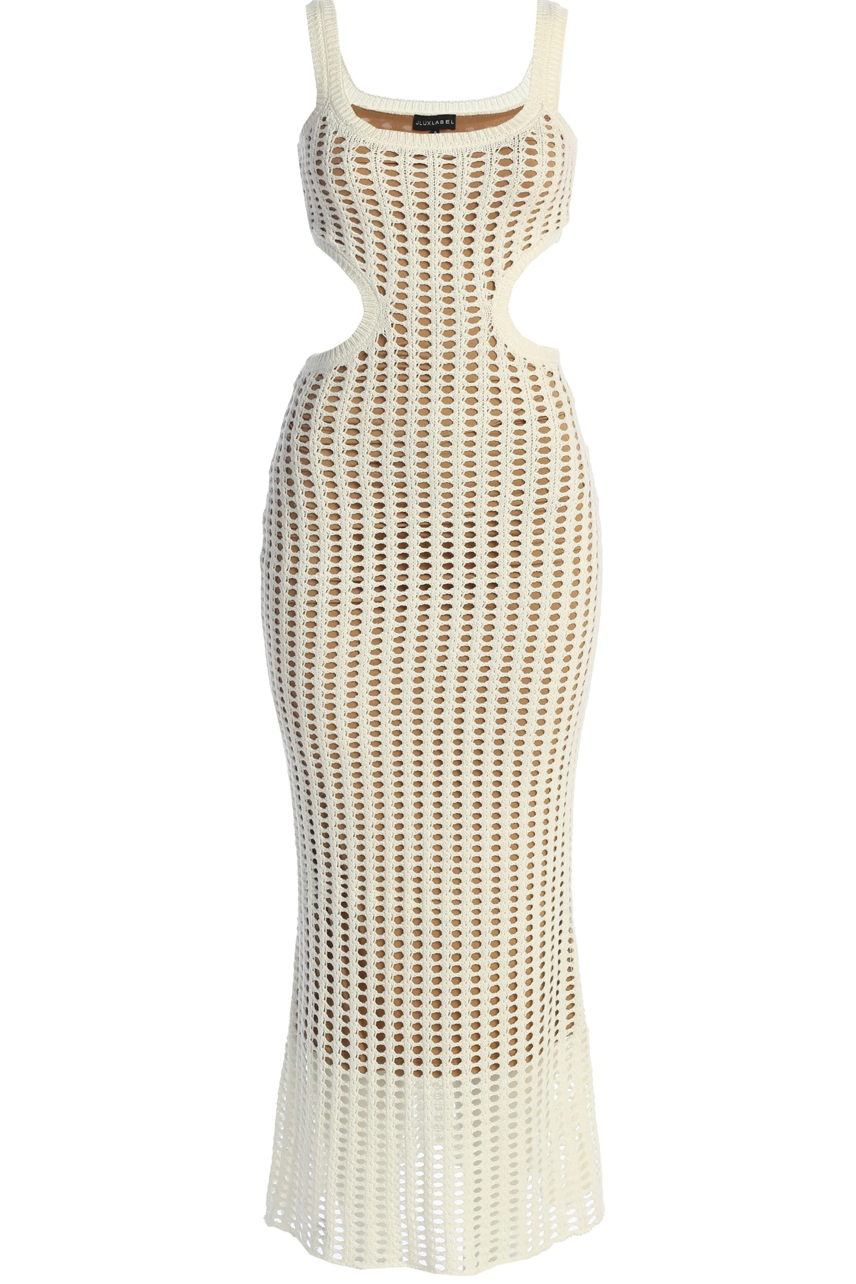 White Melrose Cutout Midi Dress