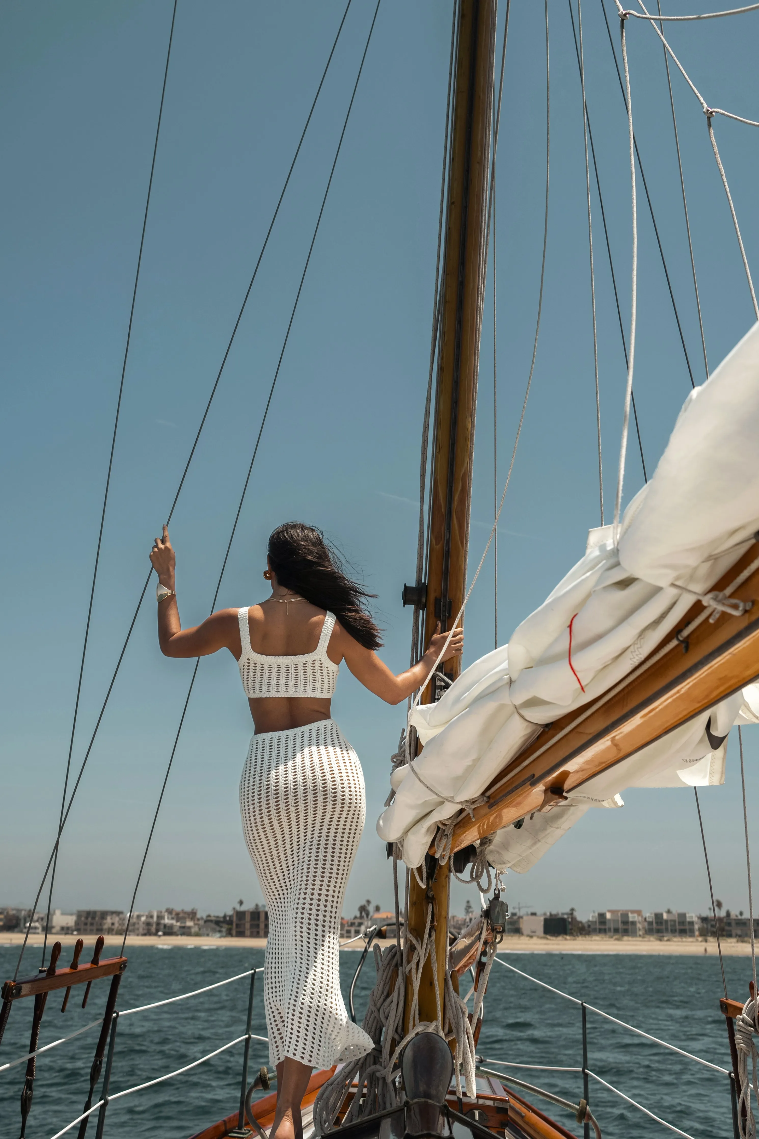 White Melrose Cutout Midi Dress