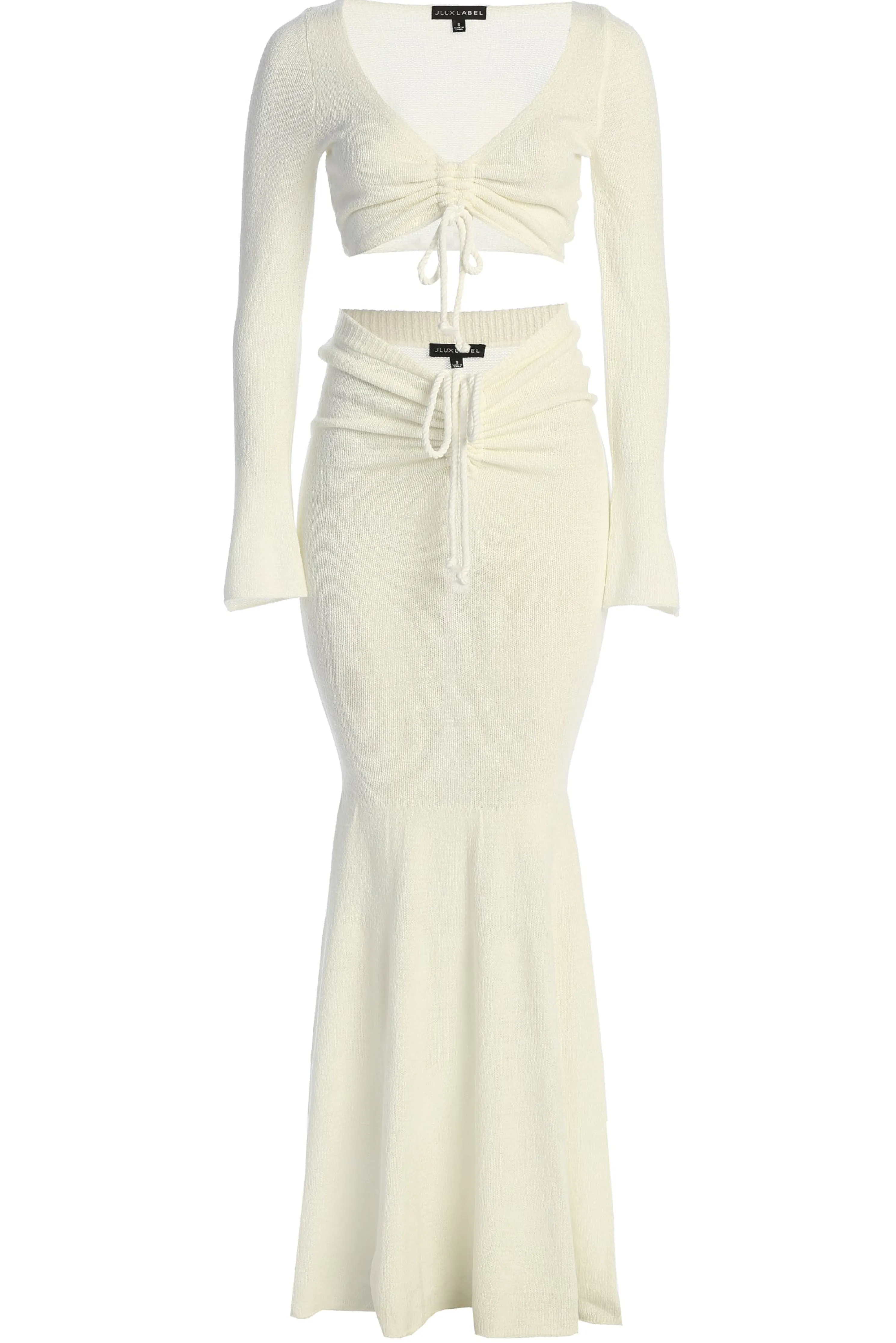 White Resort Two-Piece Skirt Set