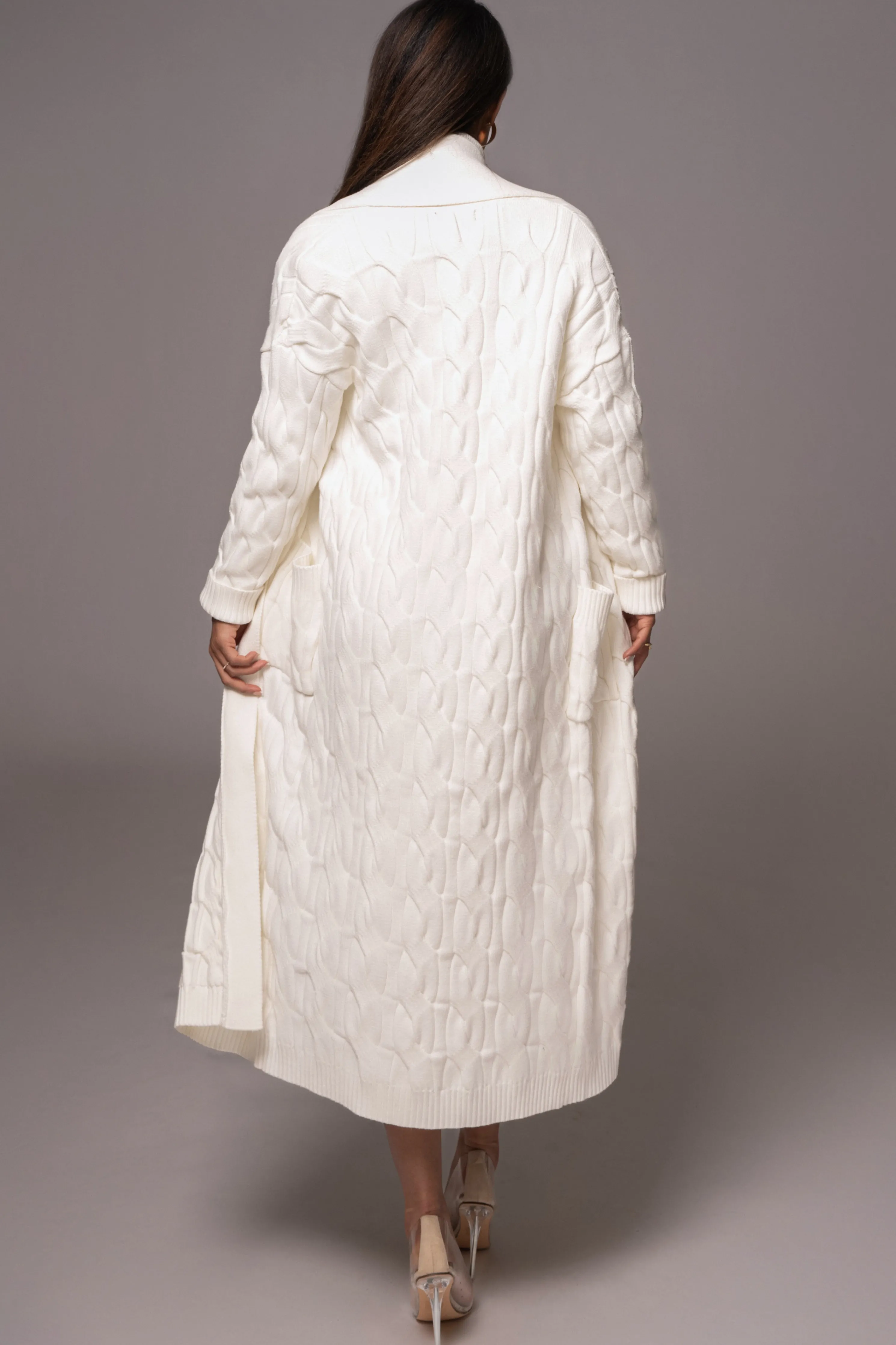 White Stepping Out Sweater Cardigan