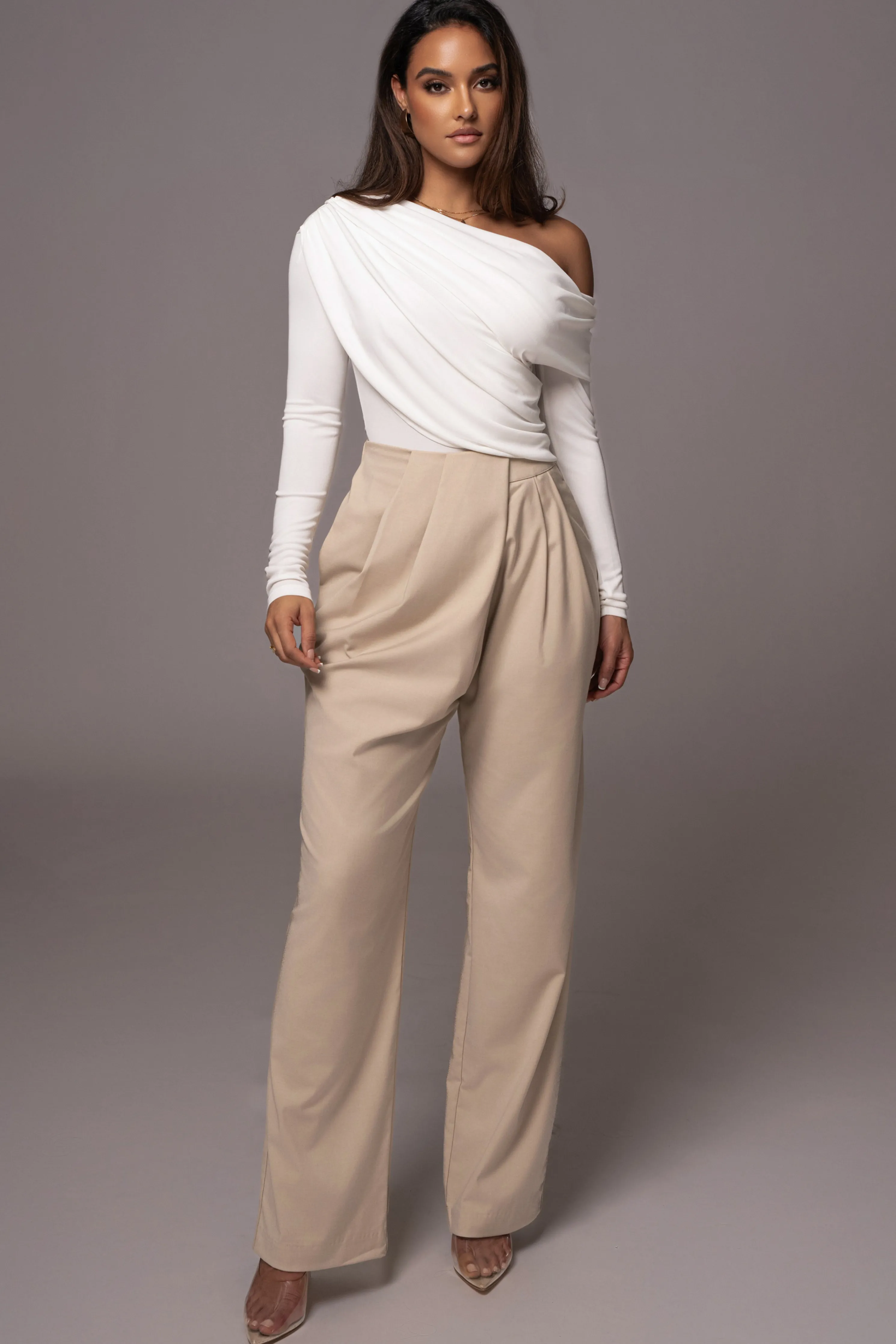 White Ultra High Neck Bodysuit