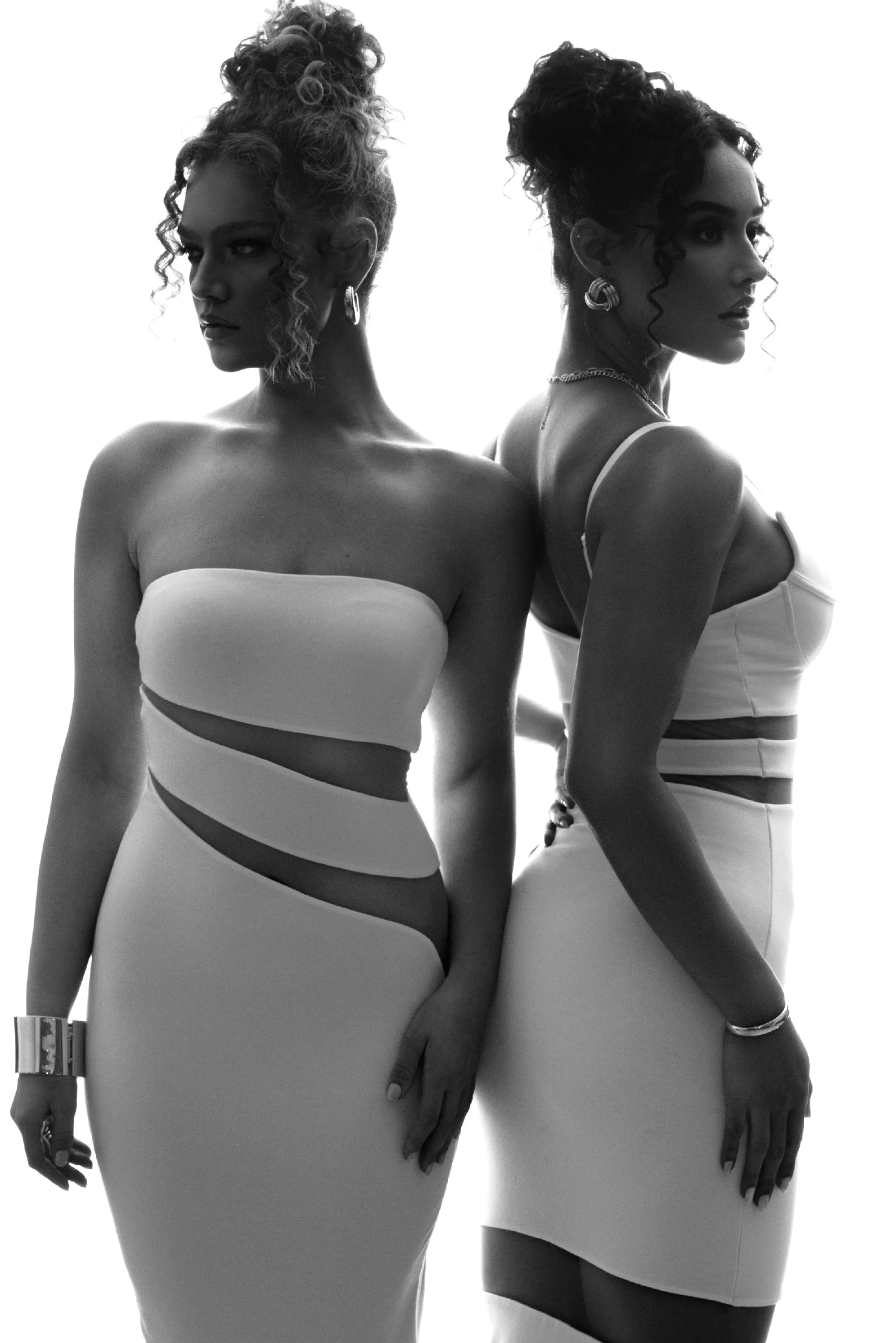 White Unpredictable Midi Dress