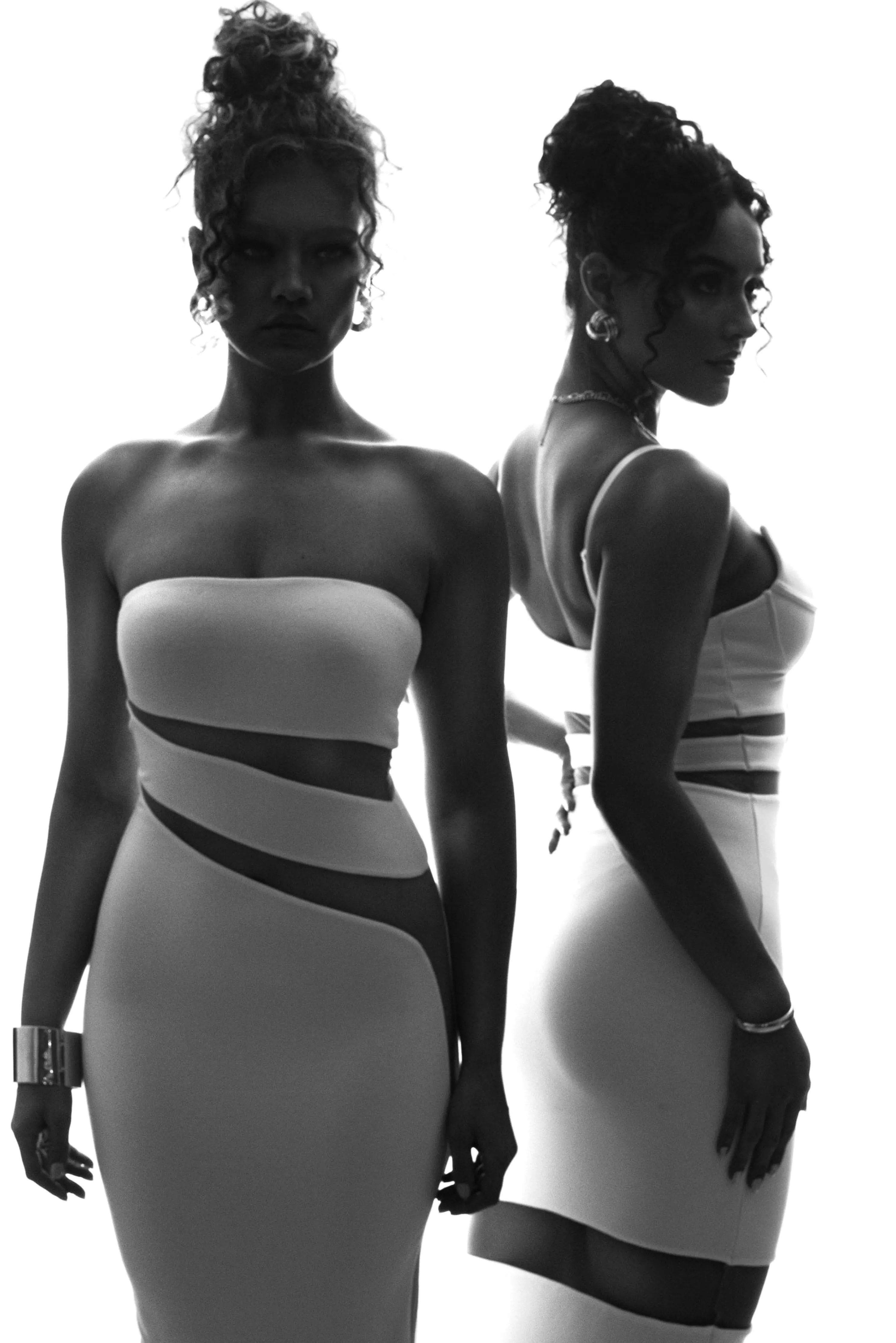 White Unpredictable Midi Dress