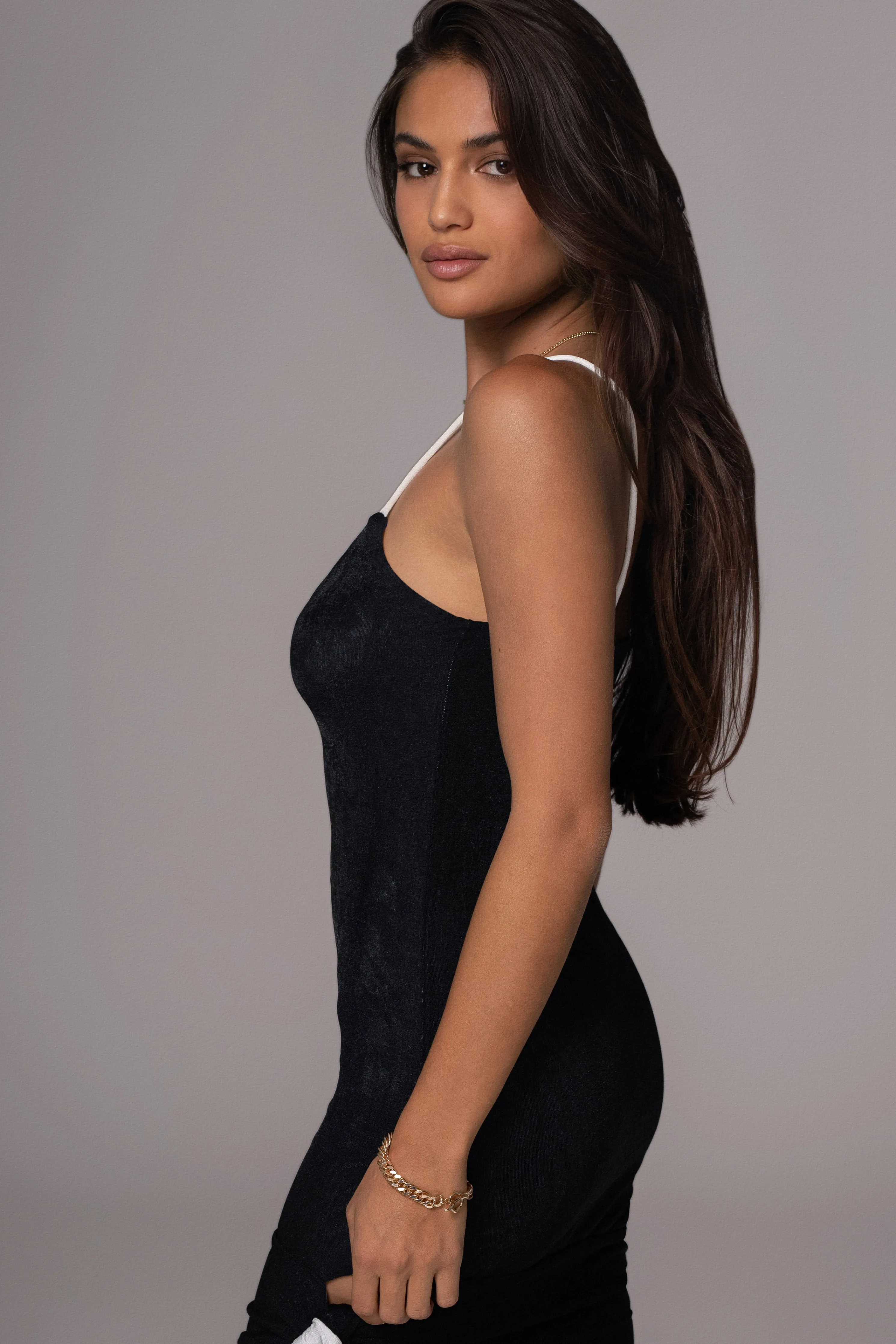 White/Black Mirage Reversible Mini Dress