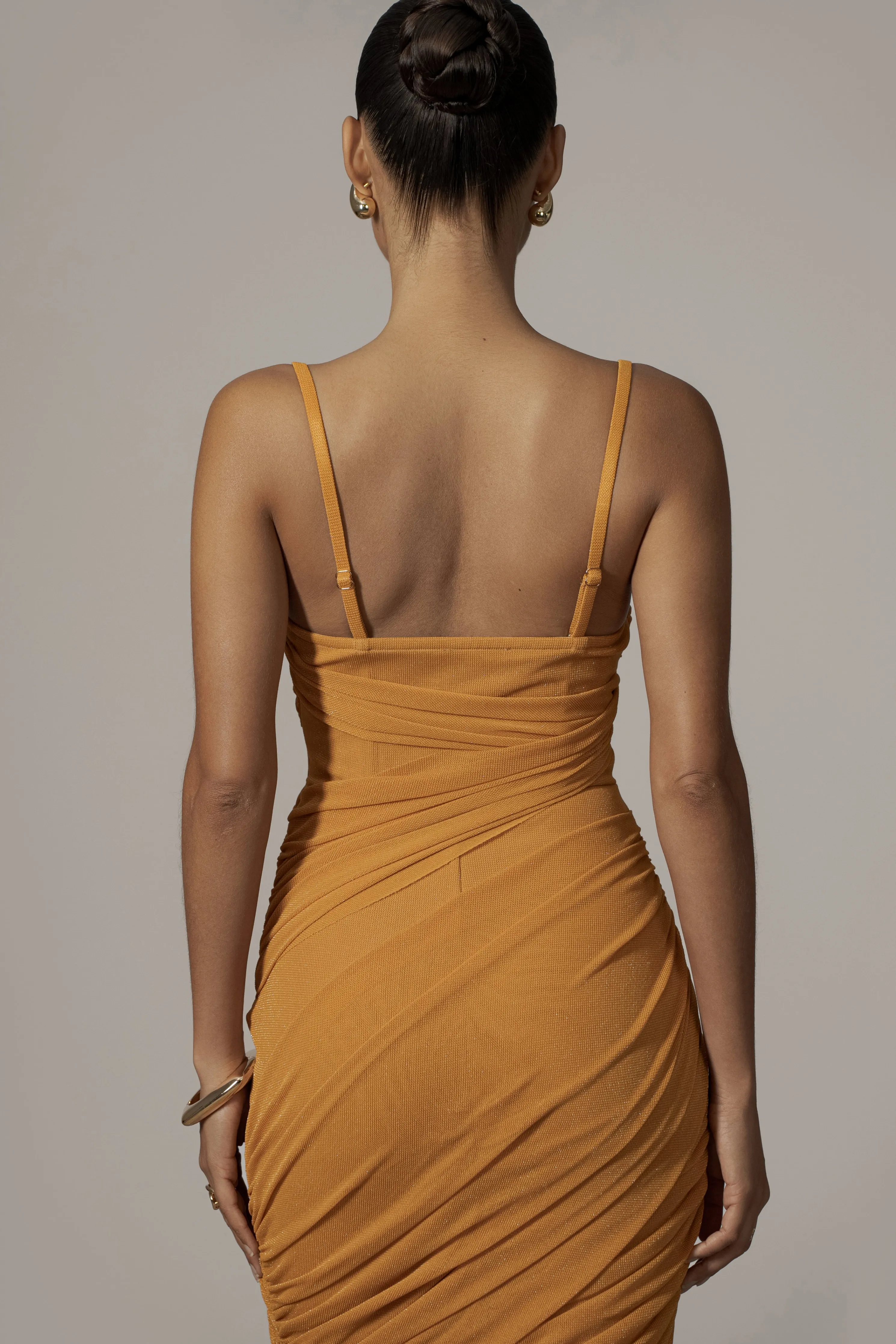 Yellow Catalina Lurex Knit Maxi Dress